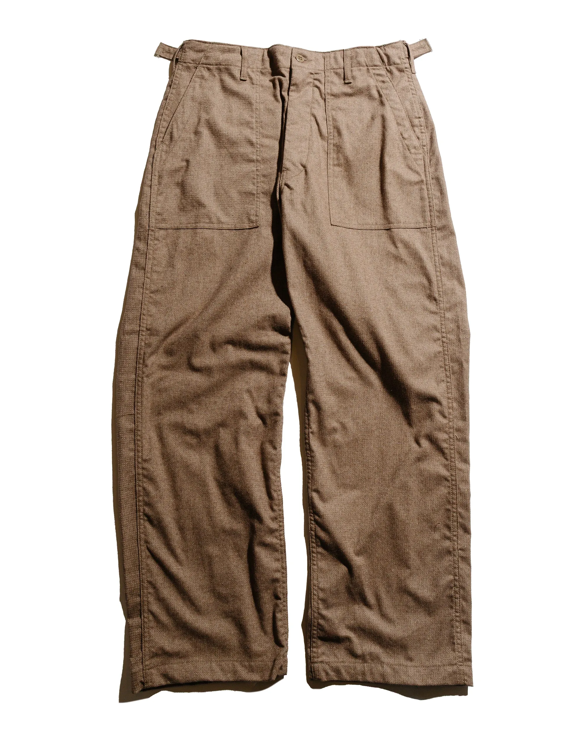 Engineered Garments Workaday Fatigue Pant Brown CP Homespun sold by Lost & Found