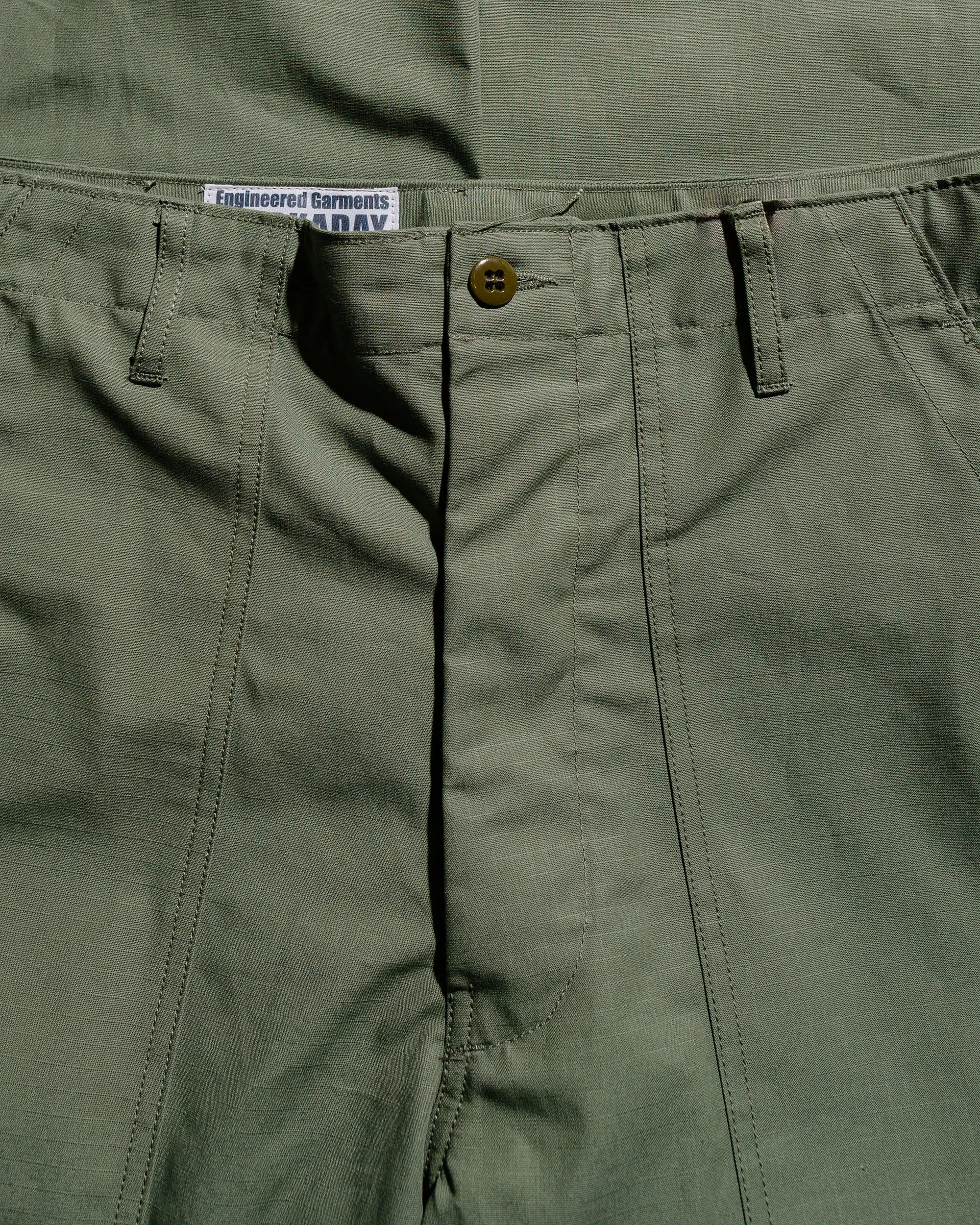 Engineered Garments Workaday Fatigue Pant Olive Cotton Ripstop sold by Lost & Found product image thumbnail 5