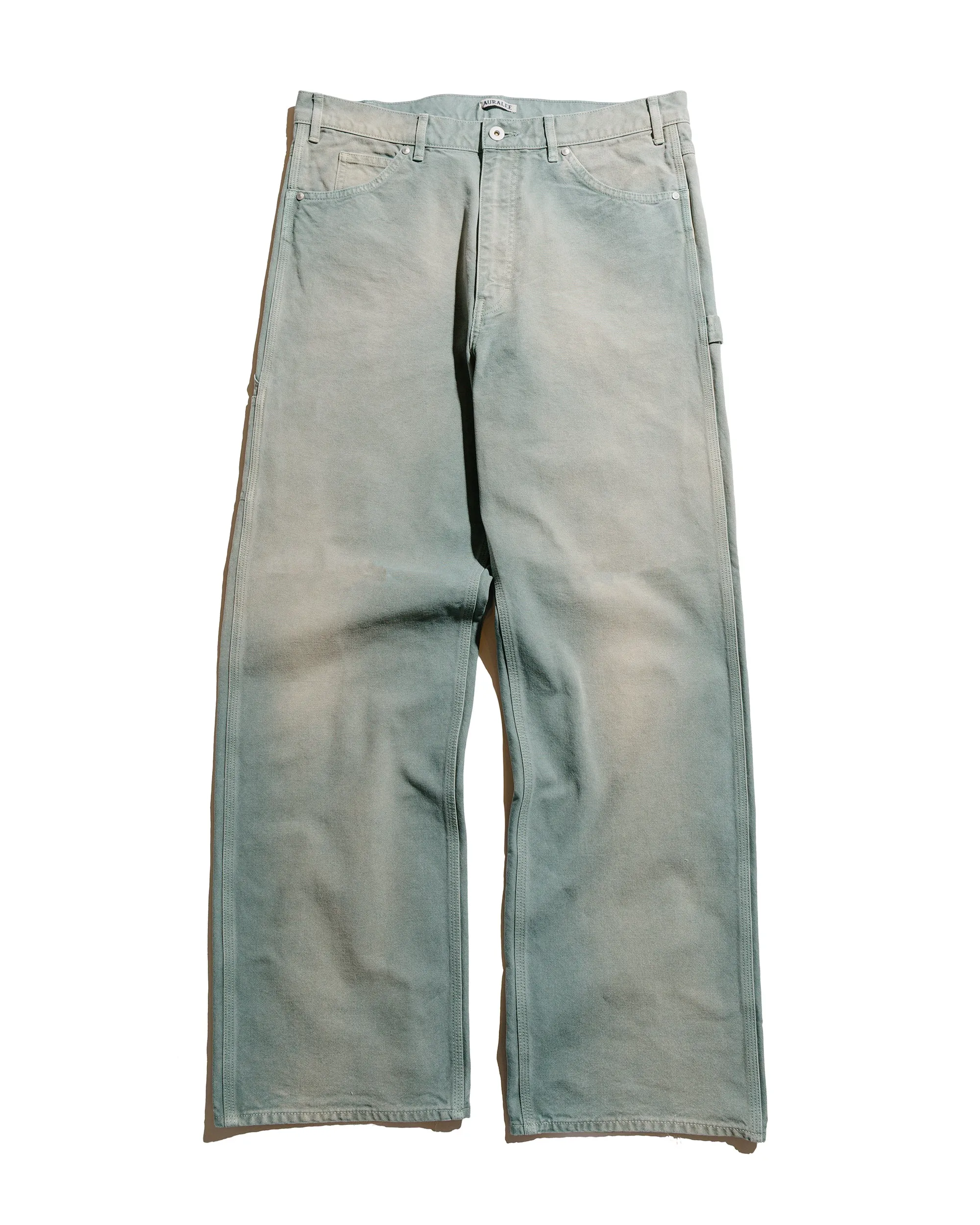 Auralee Organic Cotton Duck Pants Ash Green sold by Lost & Found