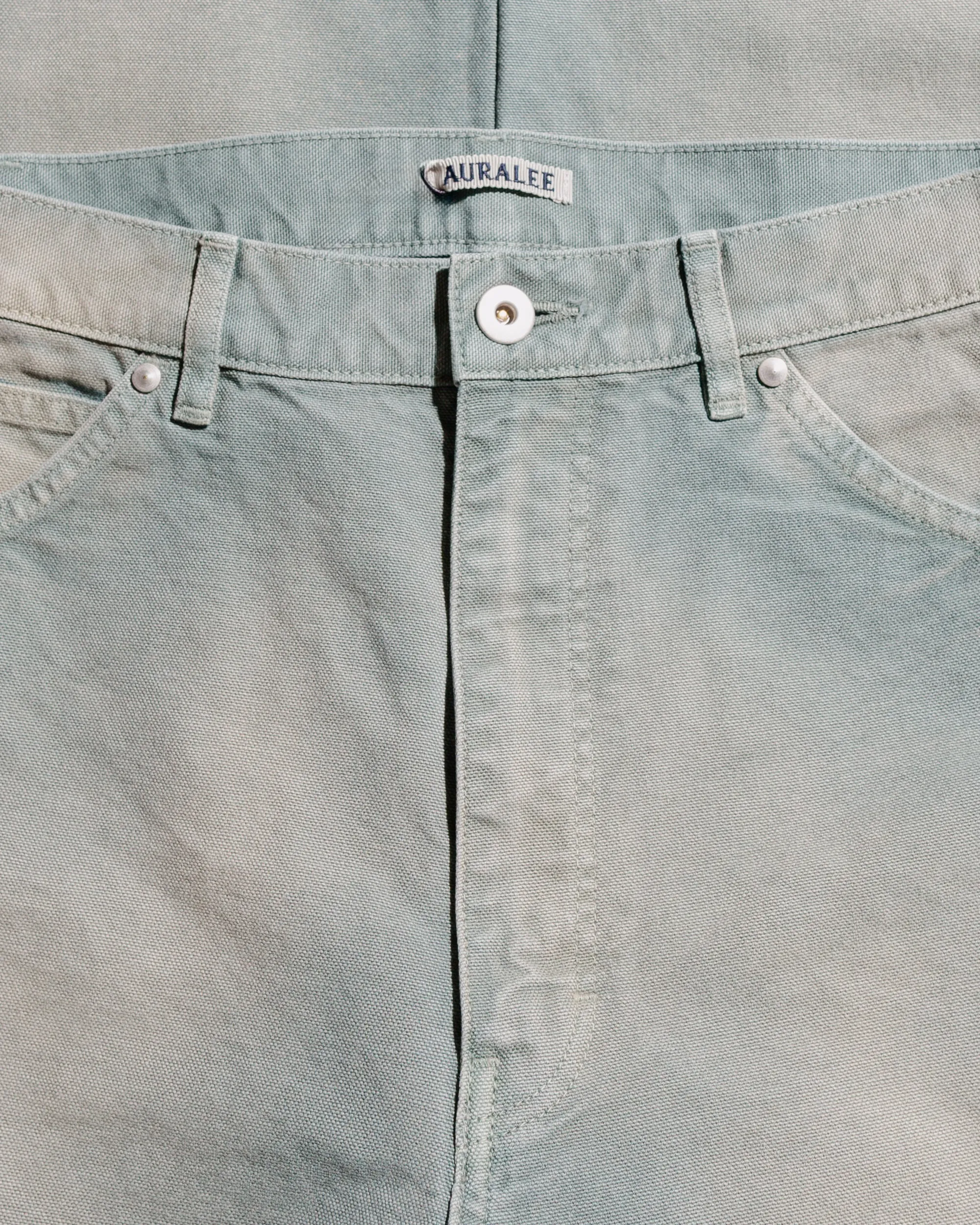 Auralee Organic Cotton Duck Pants Ash Green sold by Lost & Found product image thumbnail 5