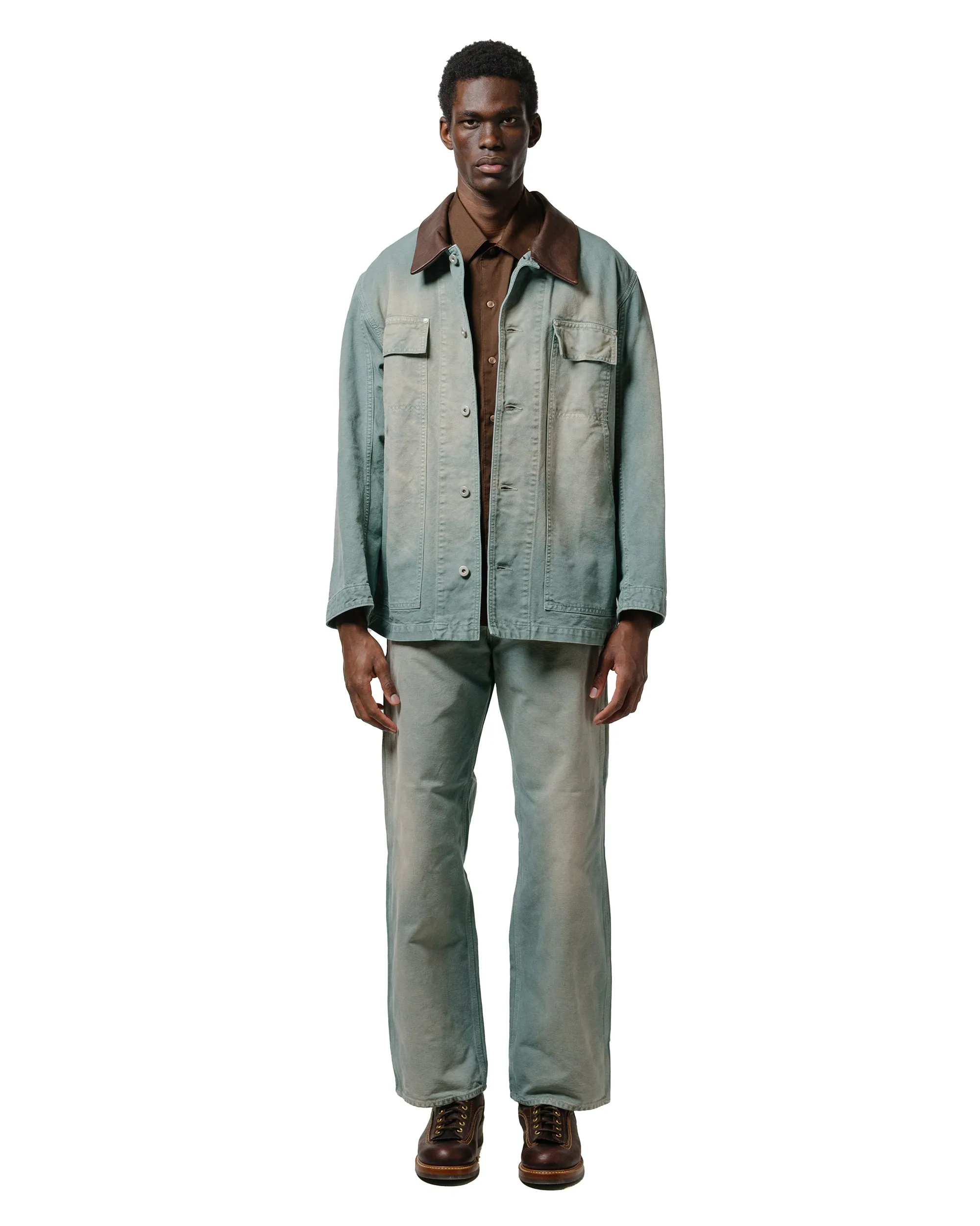 Auralee Organic Cotton Duck Pants Ash Green sold by Lost & Found product image thumbnail 4