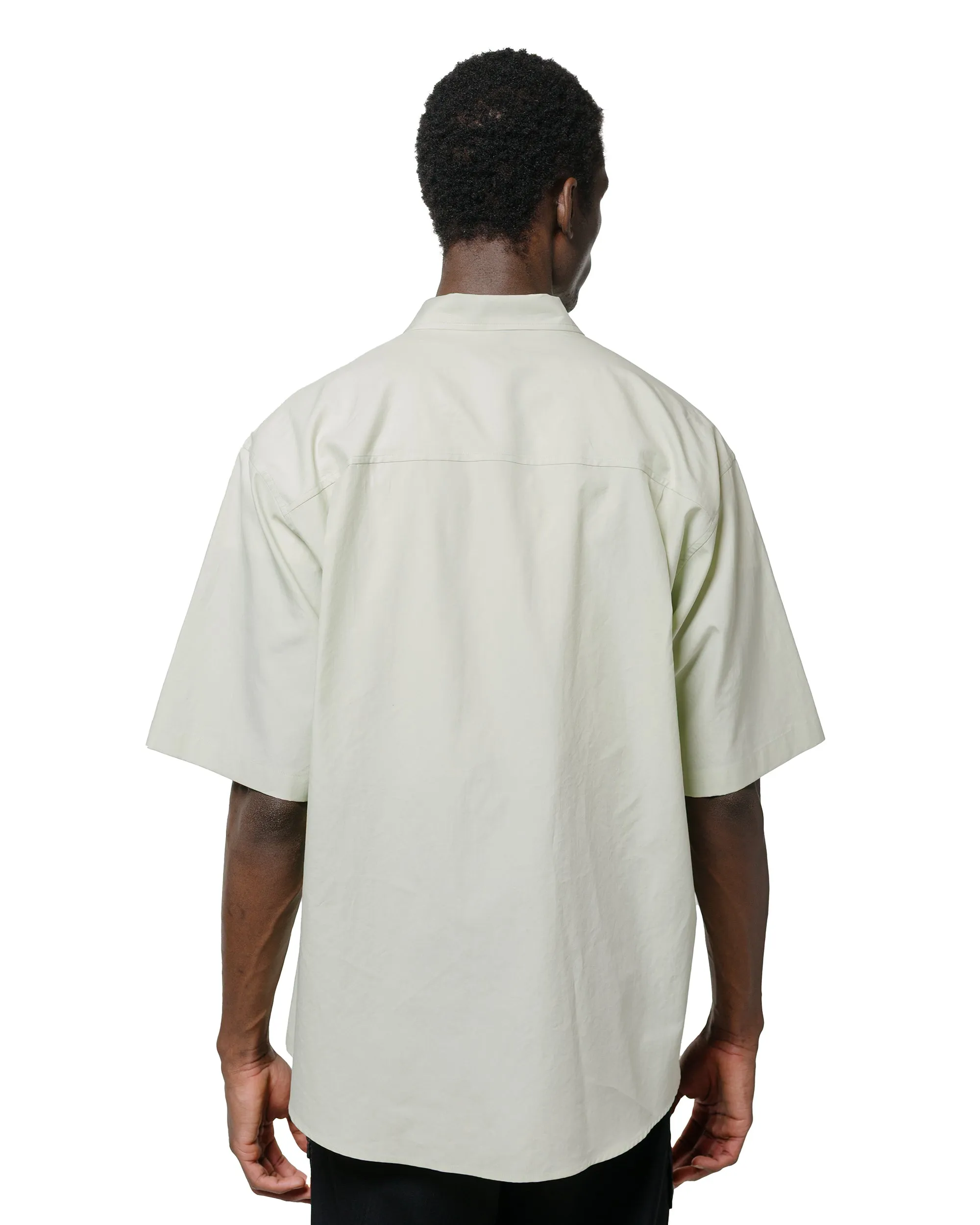 Auralee Washed Finx Twill Big Half Sleeved Shirt Light Green sold by Lost & Found product image thumbnail 3