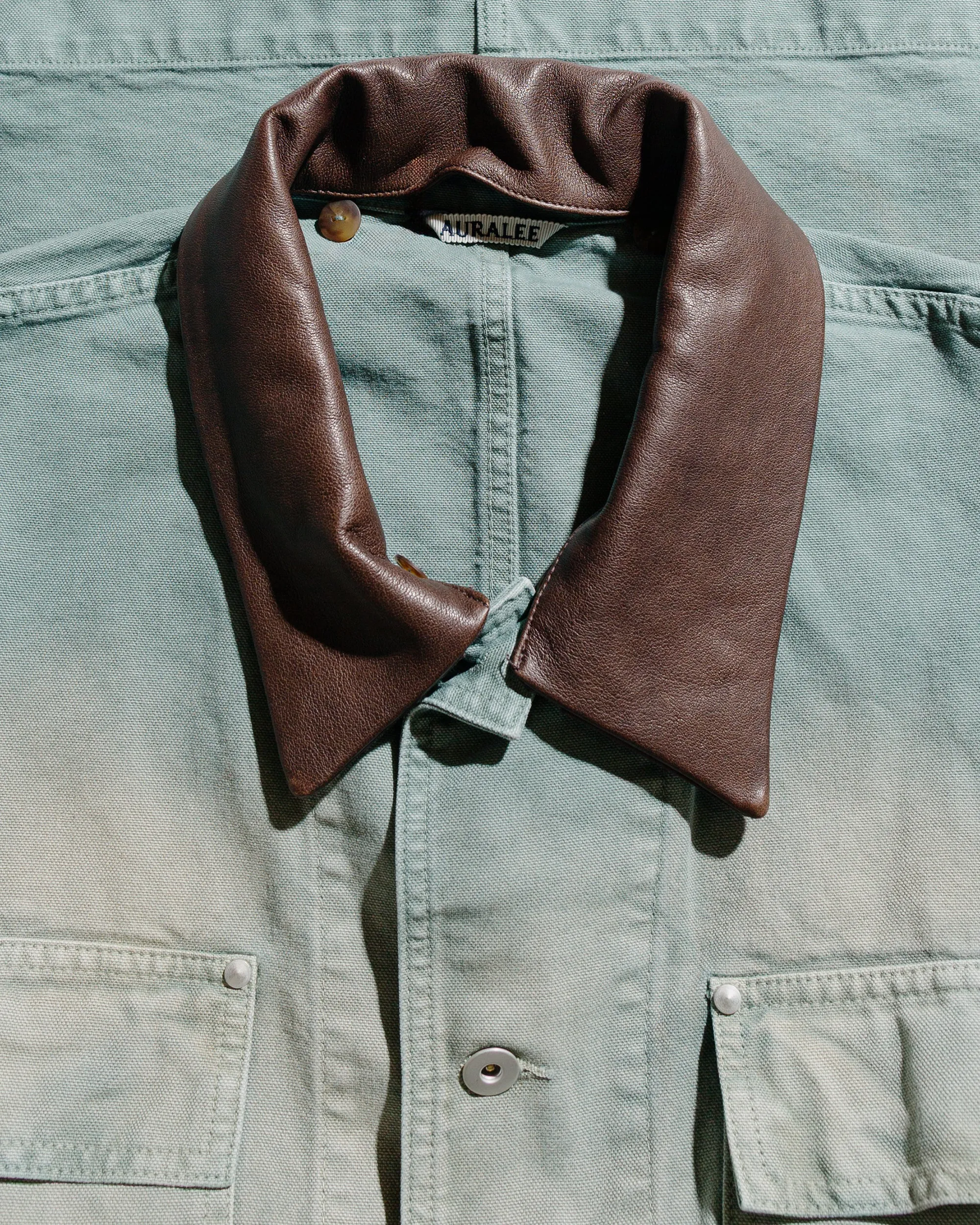 Auralee Organic Cotton Duck Blouson Ash Green sold by Lost & Found product image thumbnail 5