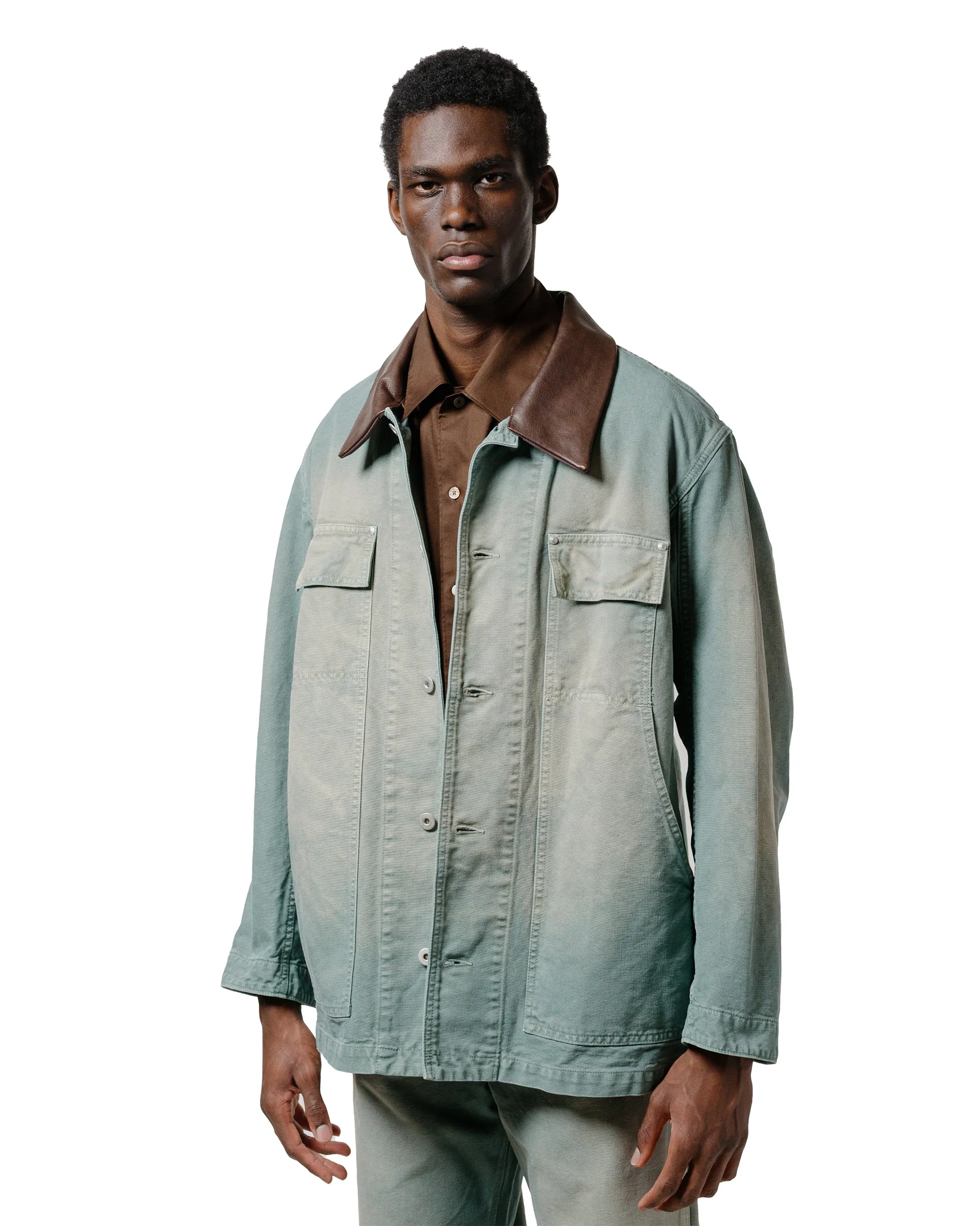 Auralee Organic Cotton Duck Blouson Ash Green sold by Lost & Found product image thumbnail 2