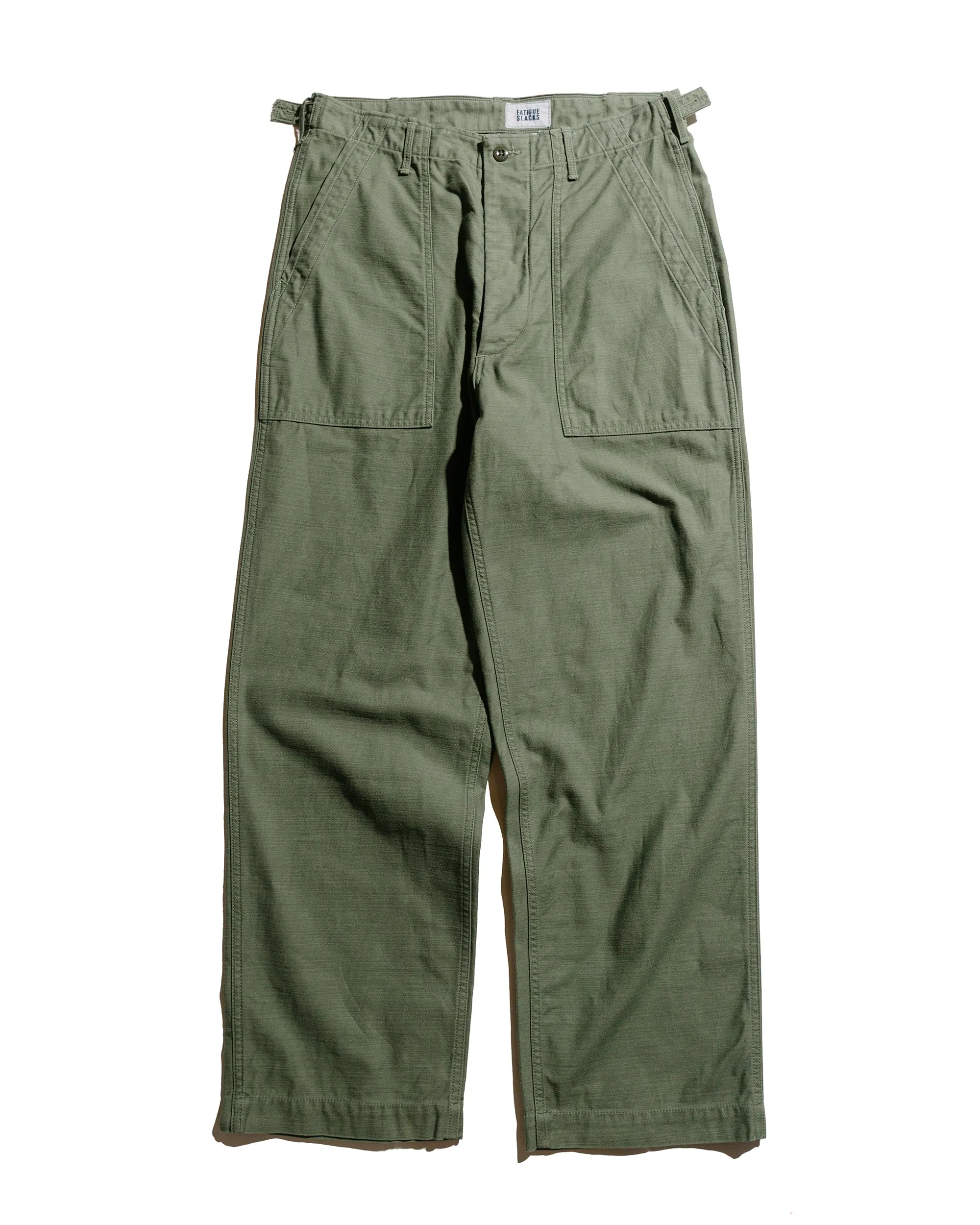 The Corona Utility FP001-02 'Utility Slacks' Military Back Sateen Light OG w/ Bio-Wash sold by Lost & Found