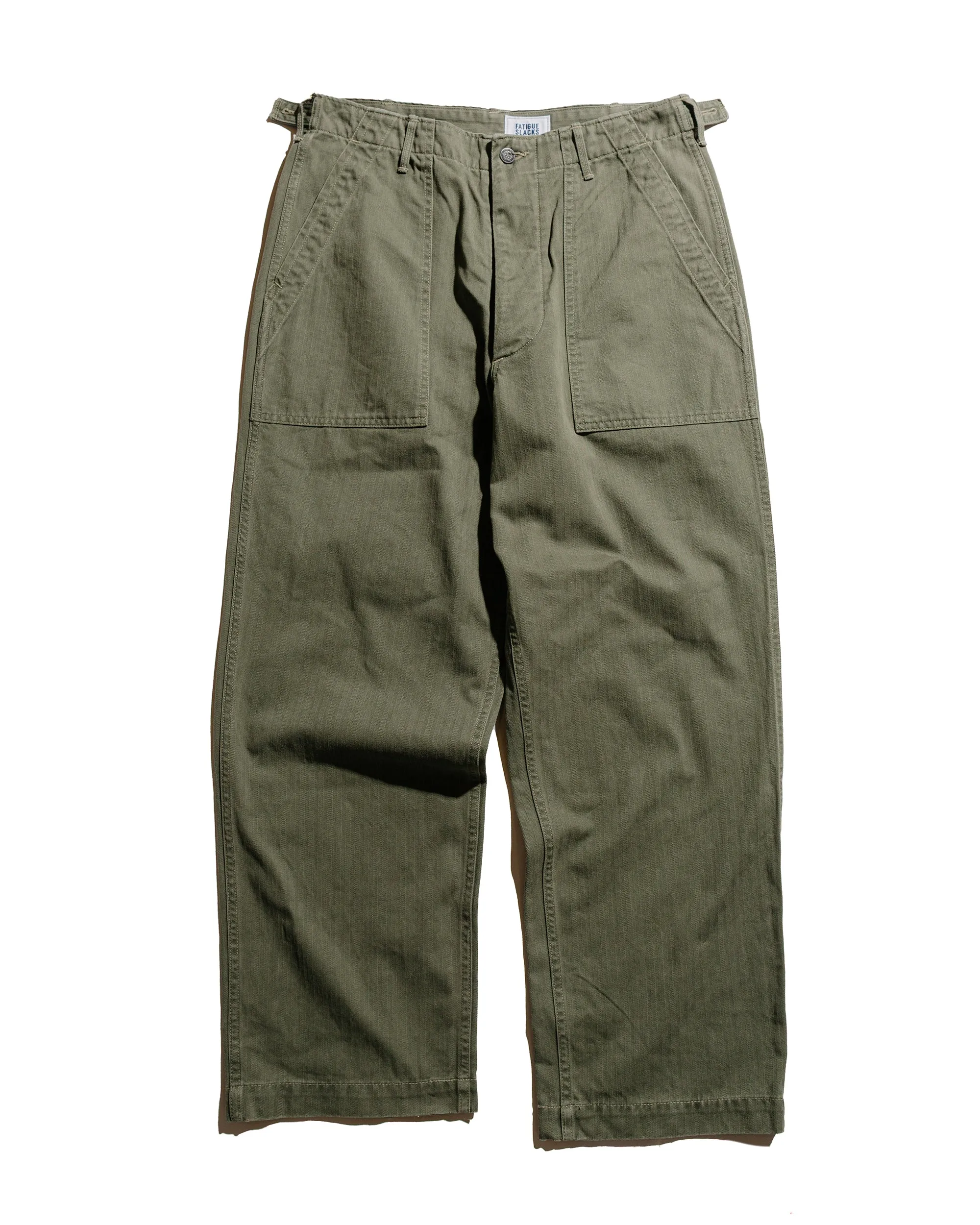 The Corona Utility FP001-01 'Utility Slacks' SZ Military H.B.T Light OG w/ Bio-Wash sold by Lost & Found