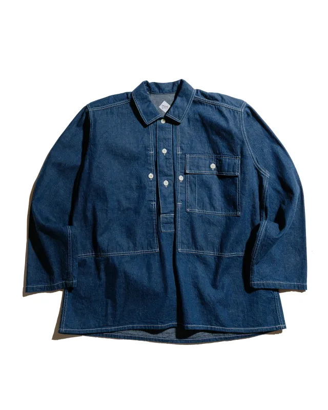 The Corona Utility CSJ004 Corona A.M Pullover Jacket 10oz Classics Denim Indigo sold by Lost & Found