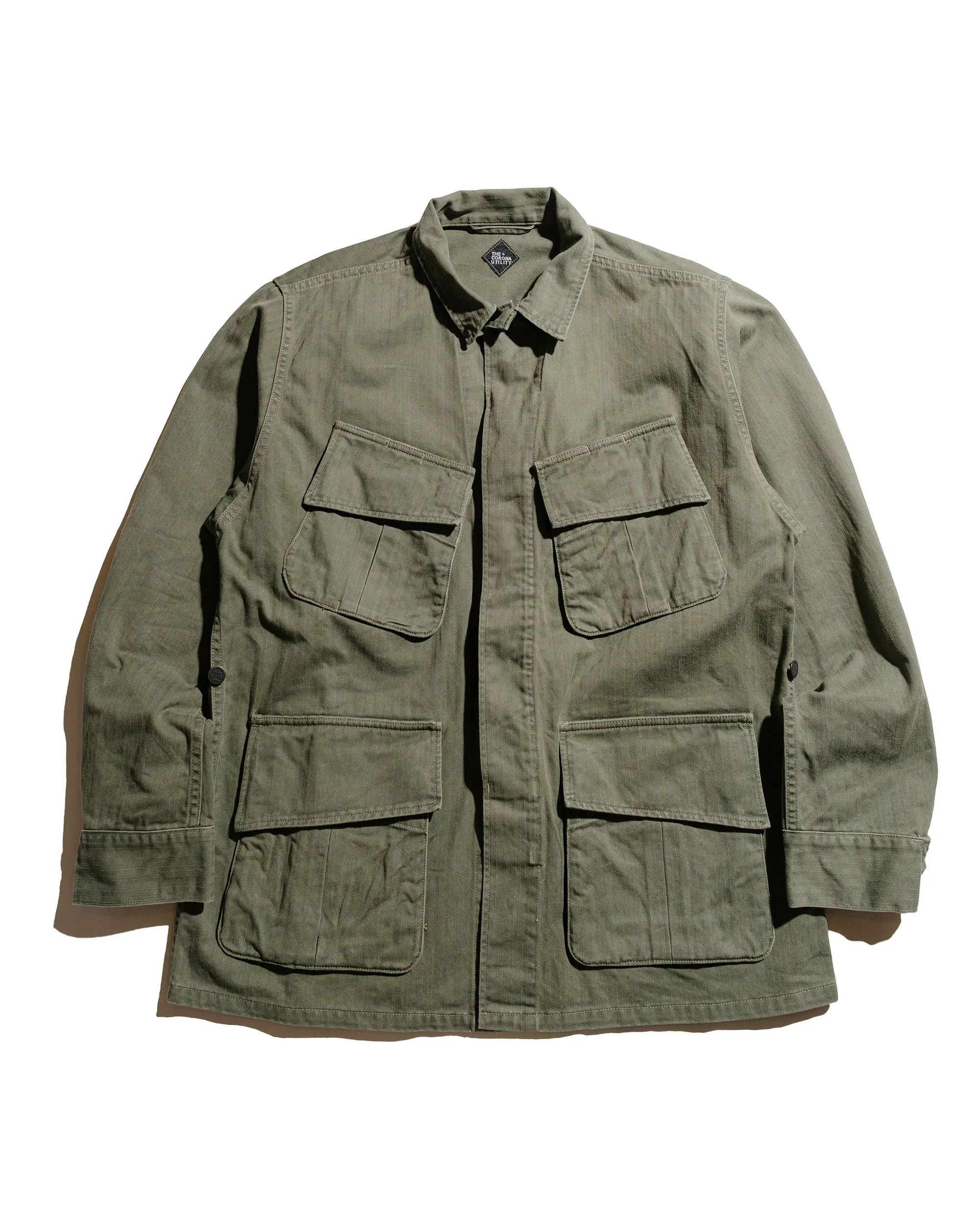 The Corona Utility CJ096 Corona Jungle Jacket SZ Military H.B.T Light OG w/ Bio-Wash sold by Lost & Found