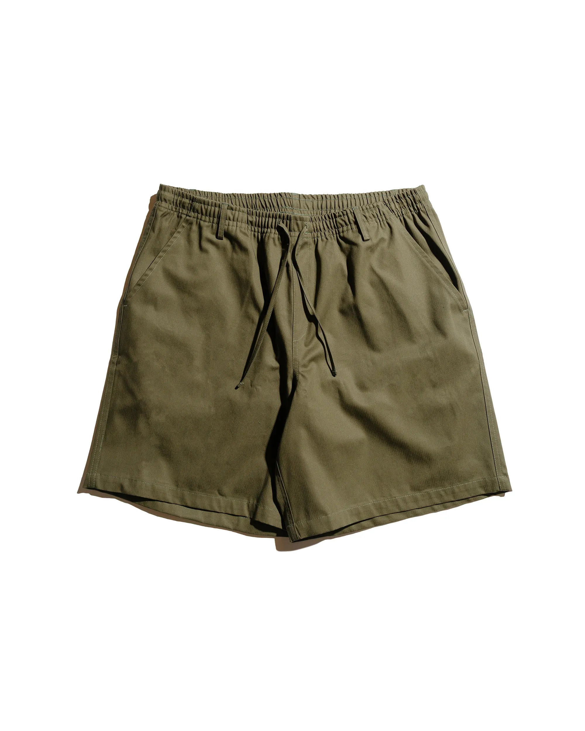 Bather Olive Herringbone Leisure Short sold by Lost & Found