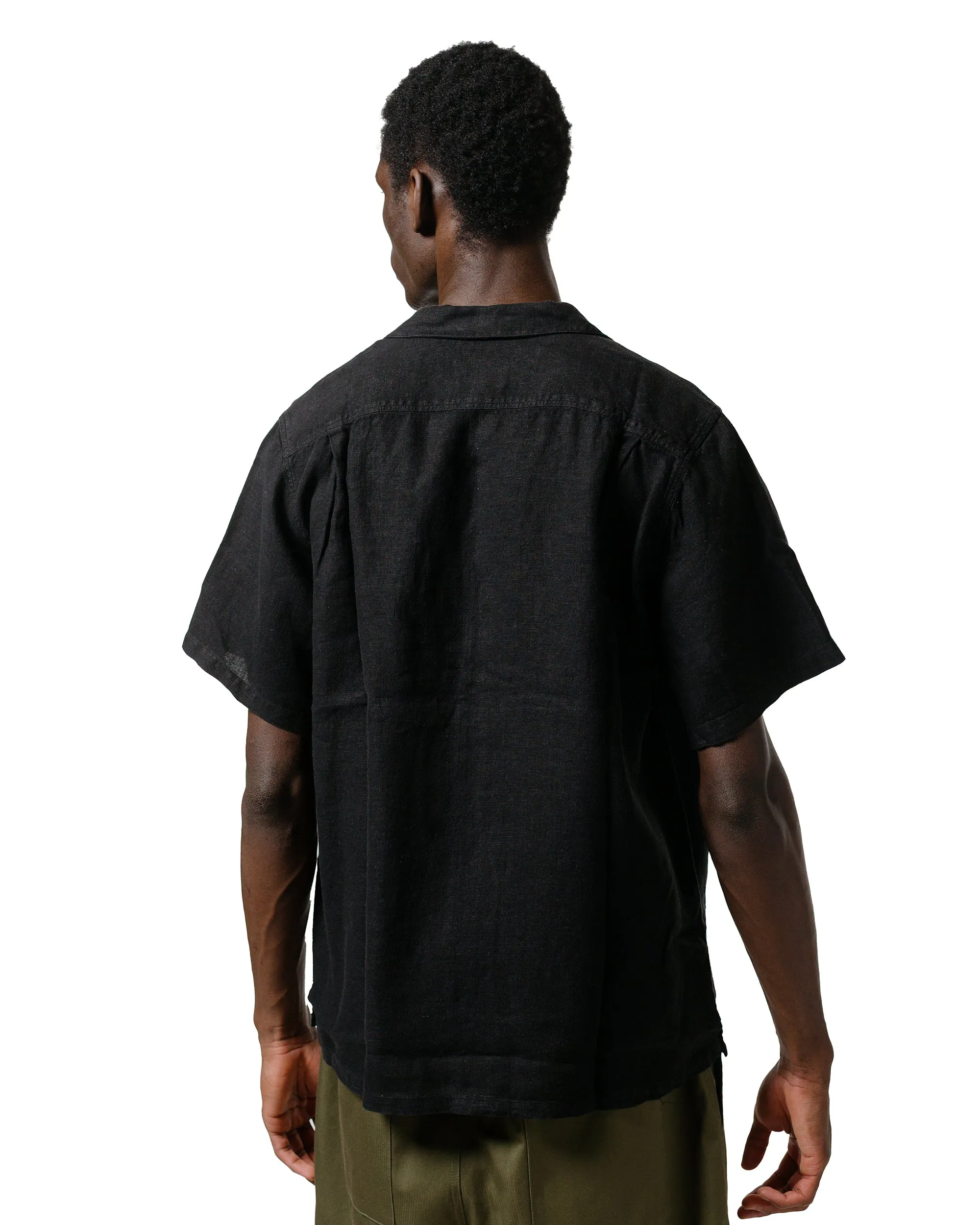 Bather Black Linen Camp Shirt sold by Lost & Found product image thumbnail 3