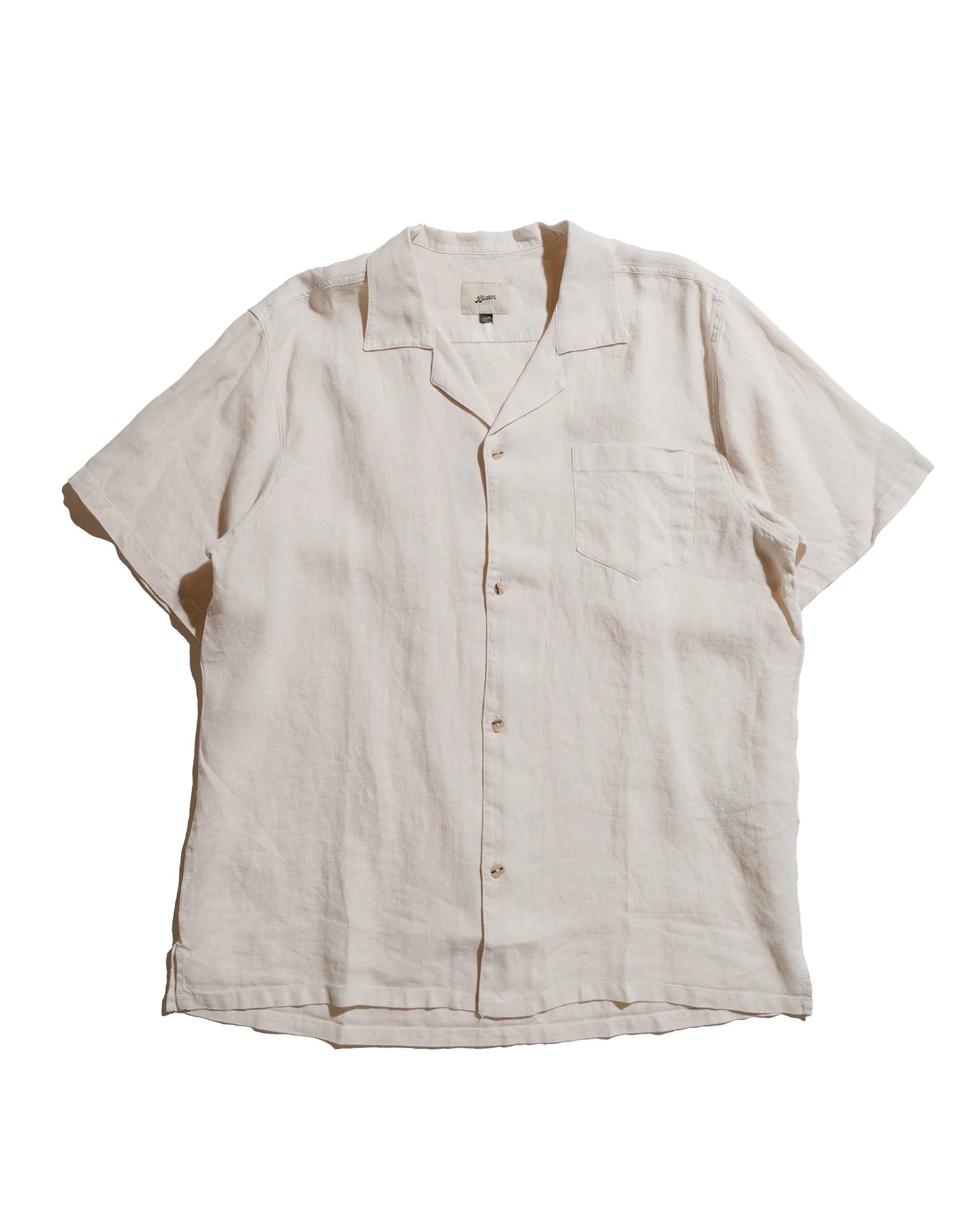 Bather Pearl Linen Camp Shirt sold by Lost & Found