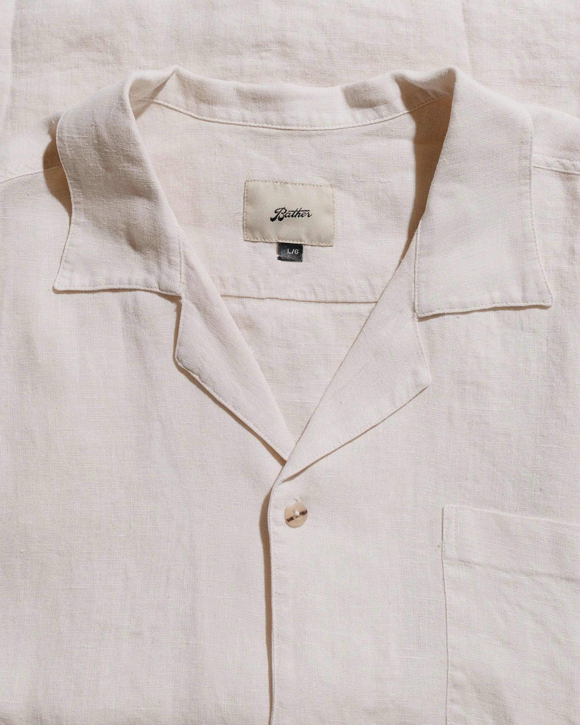 Bather Pearl Linen Camp Shirt sold by Lost & Found product image thumbnail 5