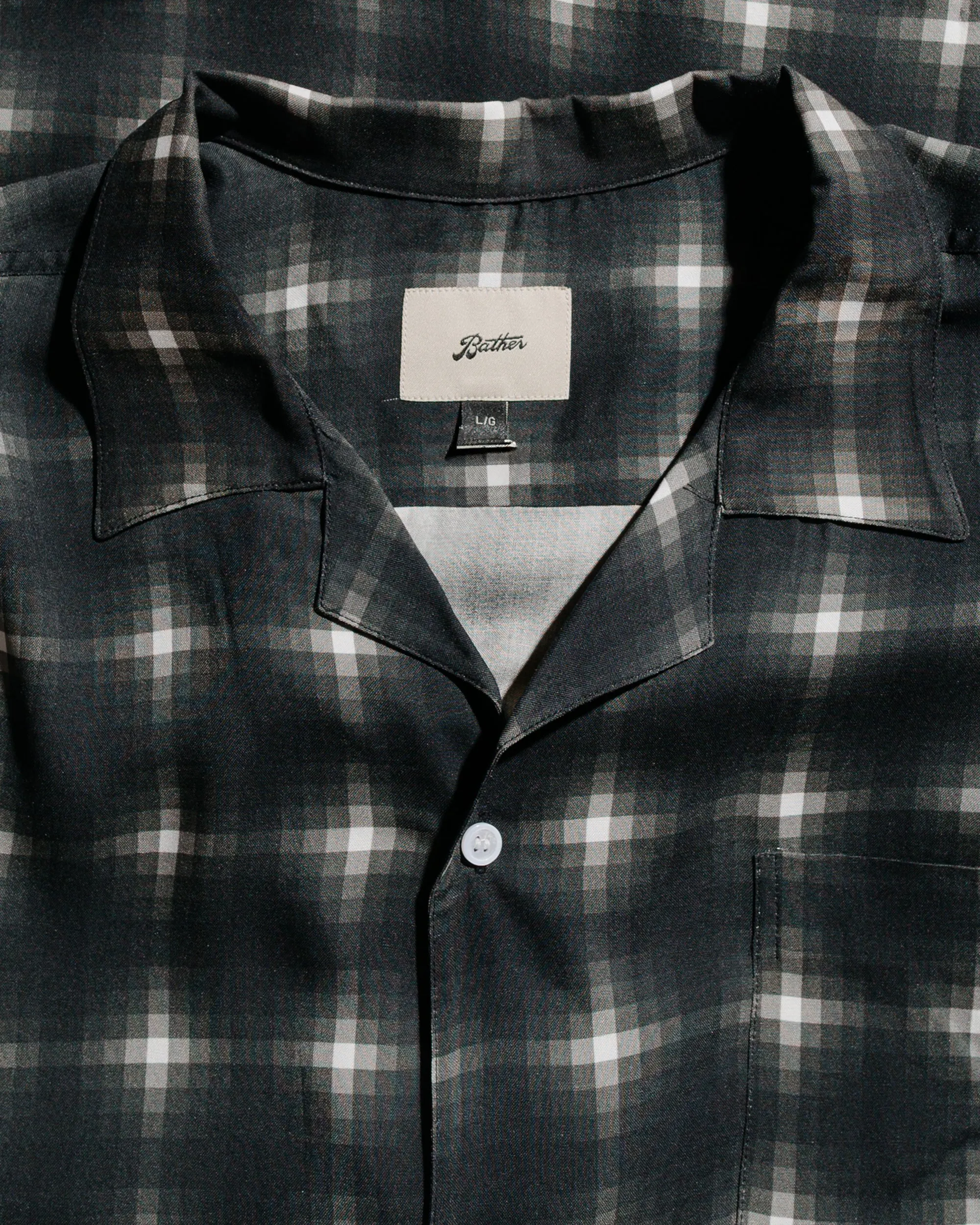 Bather Onyx Digi Plaid Camp Shirt sold by Lost & Found product image thumbnail 5