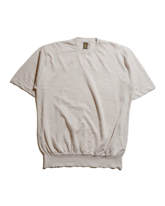 Batoner Choma Crew Neck S/S Ivory made by BATONER