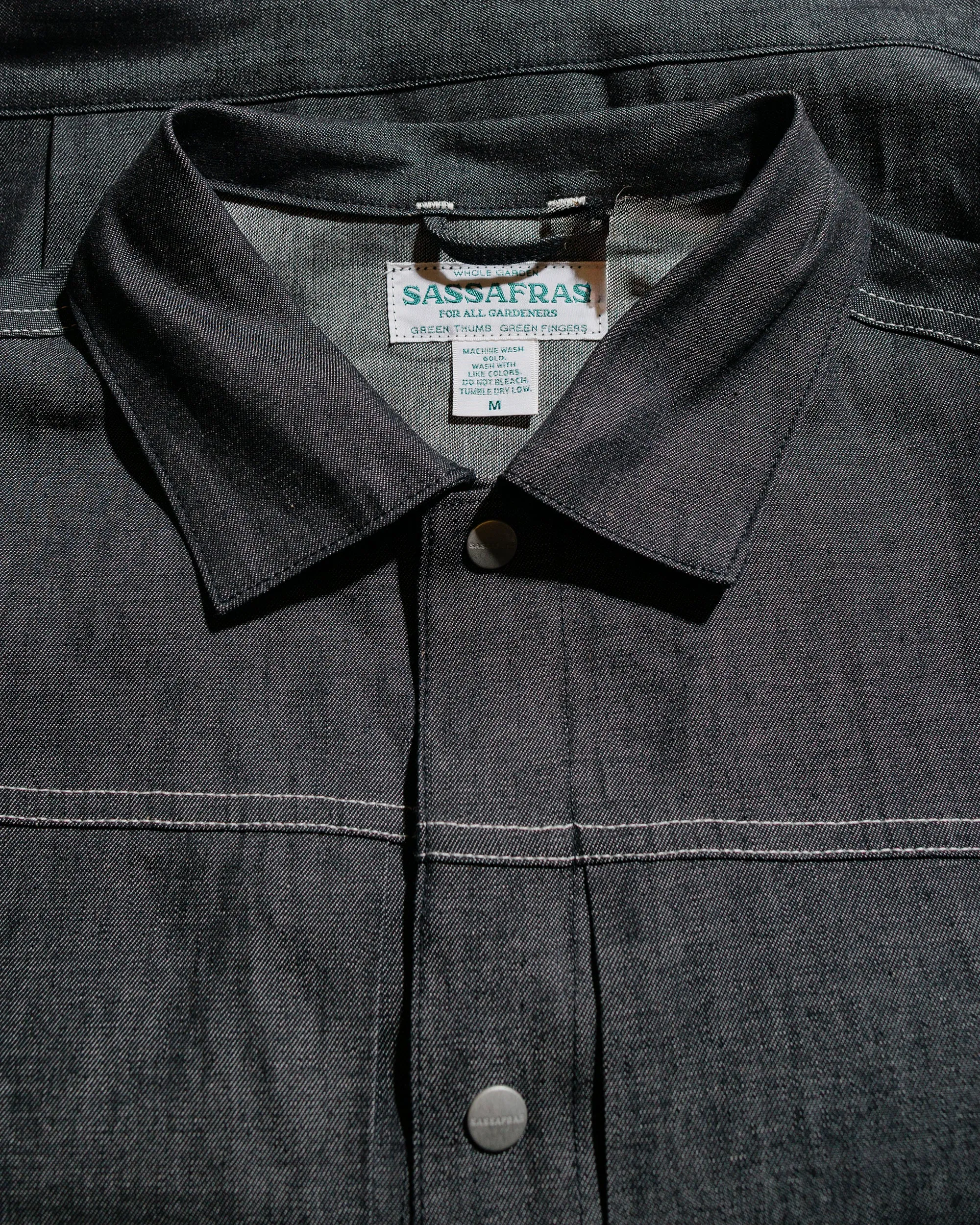 Sassafras Gardeners Jacket 8oz Military Denim Black sold by Lost & Found product image thumbnail 4