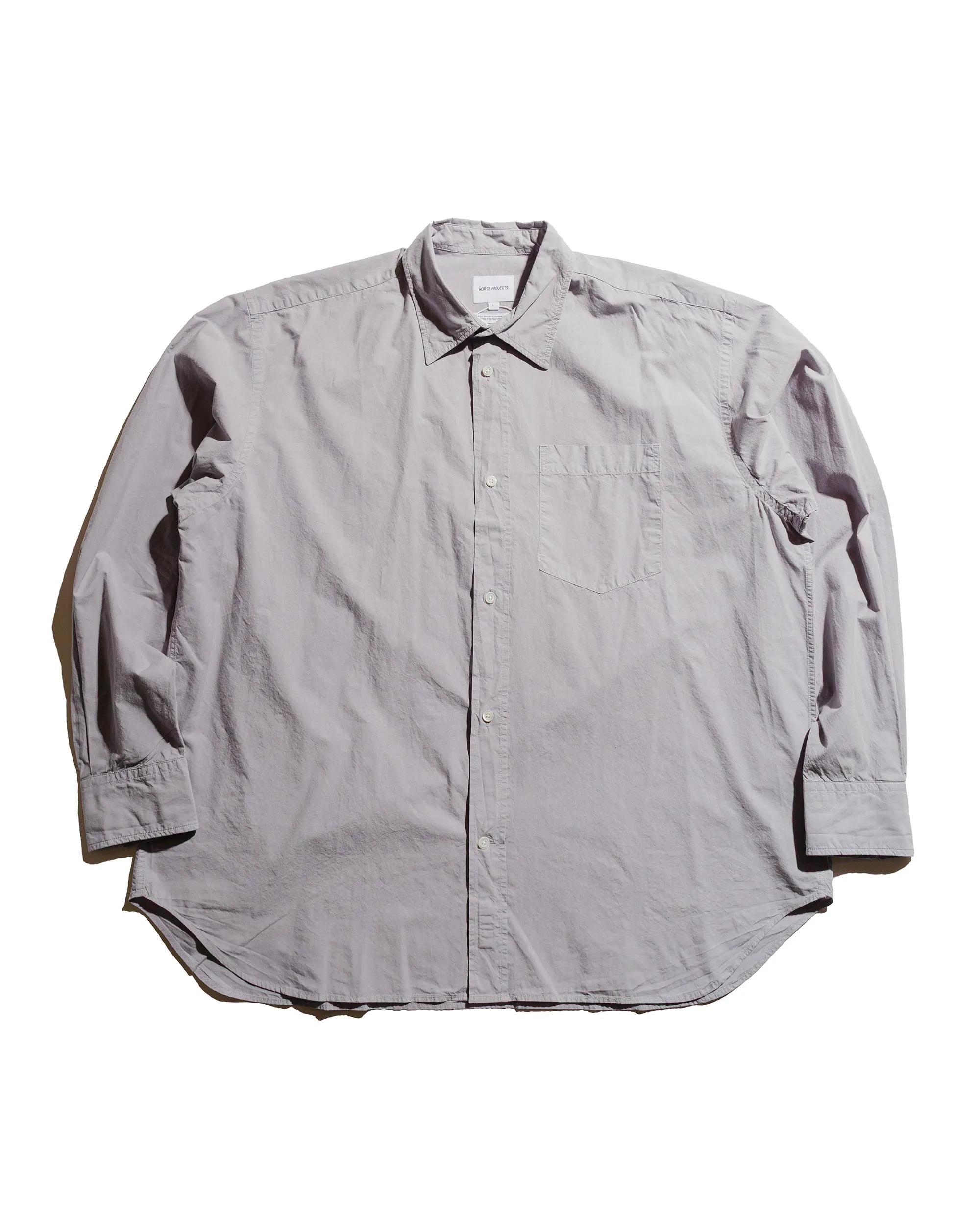 Norse Projects Ole Cotton Tencel Shirt Crocus Purple sold by Lost & Found