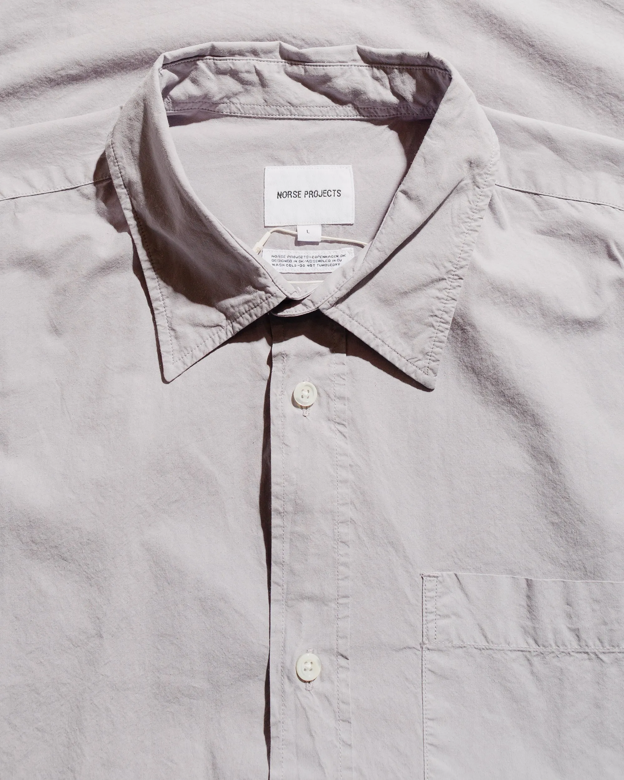 Norse Projects Ole Cotton Tencel Shirt Crocus Purple sold by Lost & Found product image thumbnail 5