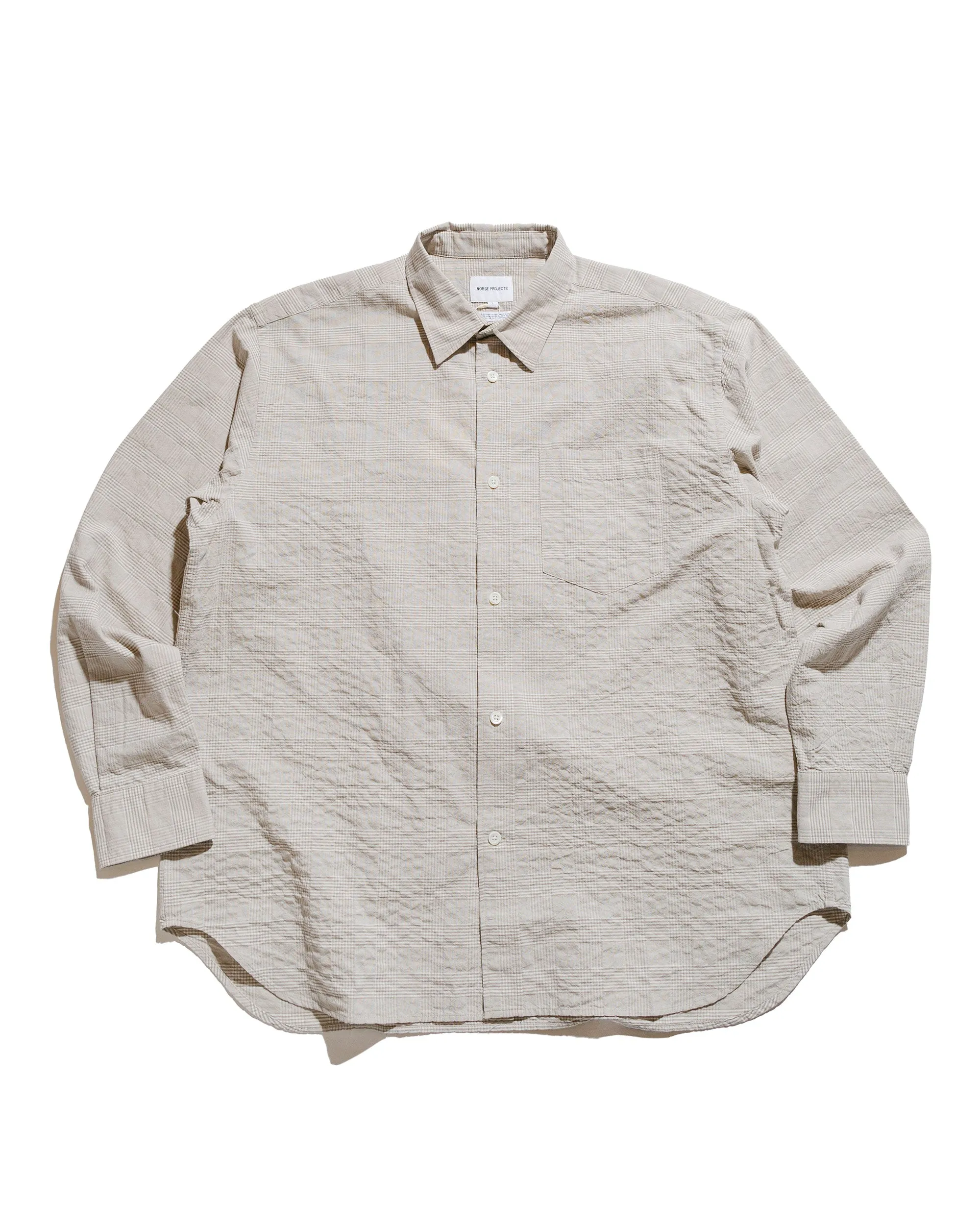 Norse Projects Ole Oversized Check Shirt Heathland Brown sold by Lost & Found