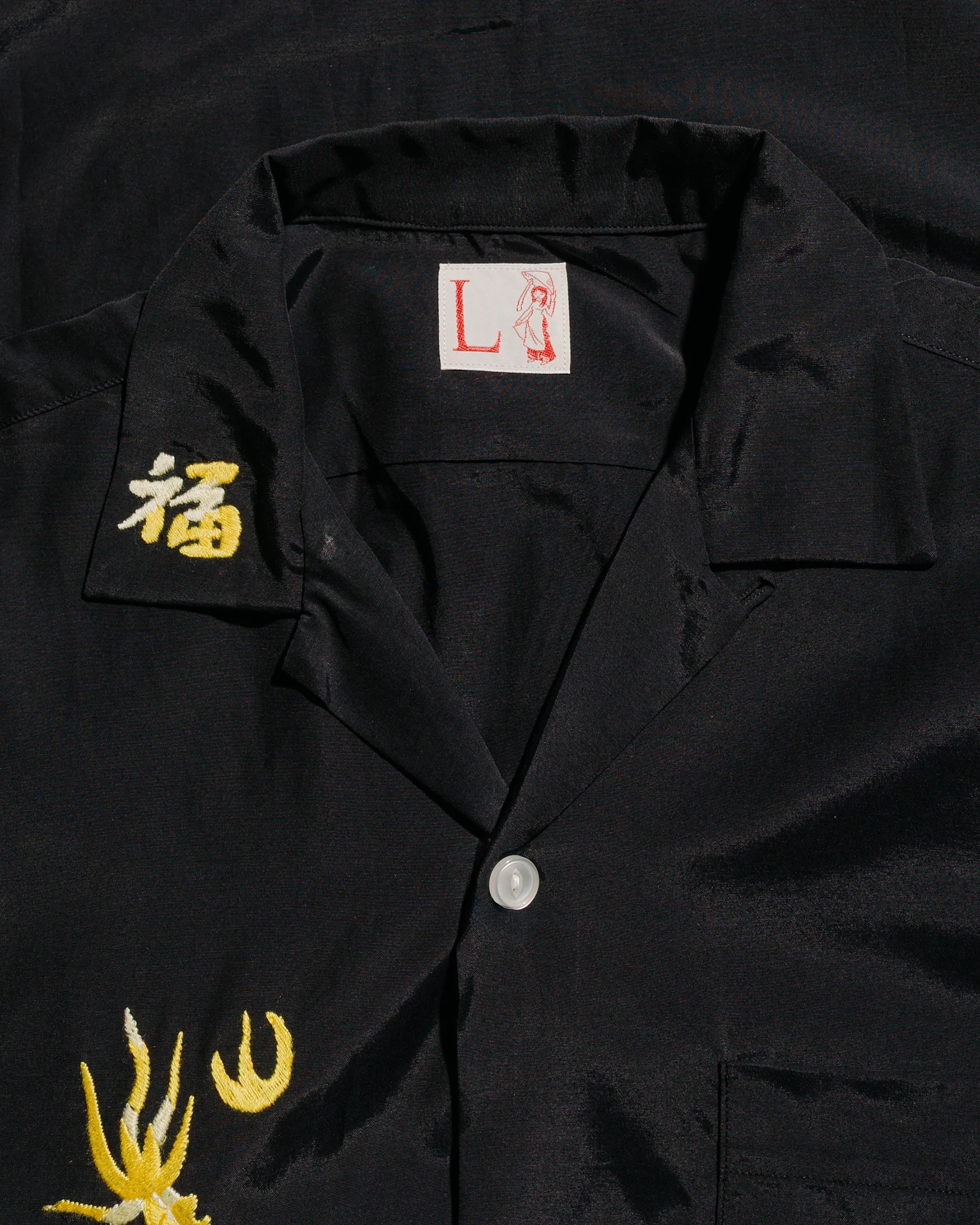 The Real McCoy's MS25009 Viet-Nam Open Collar Souvenir Shirt Black sold by Lost & Found product image thumbnail 2