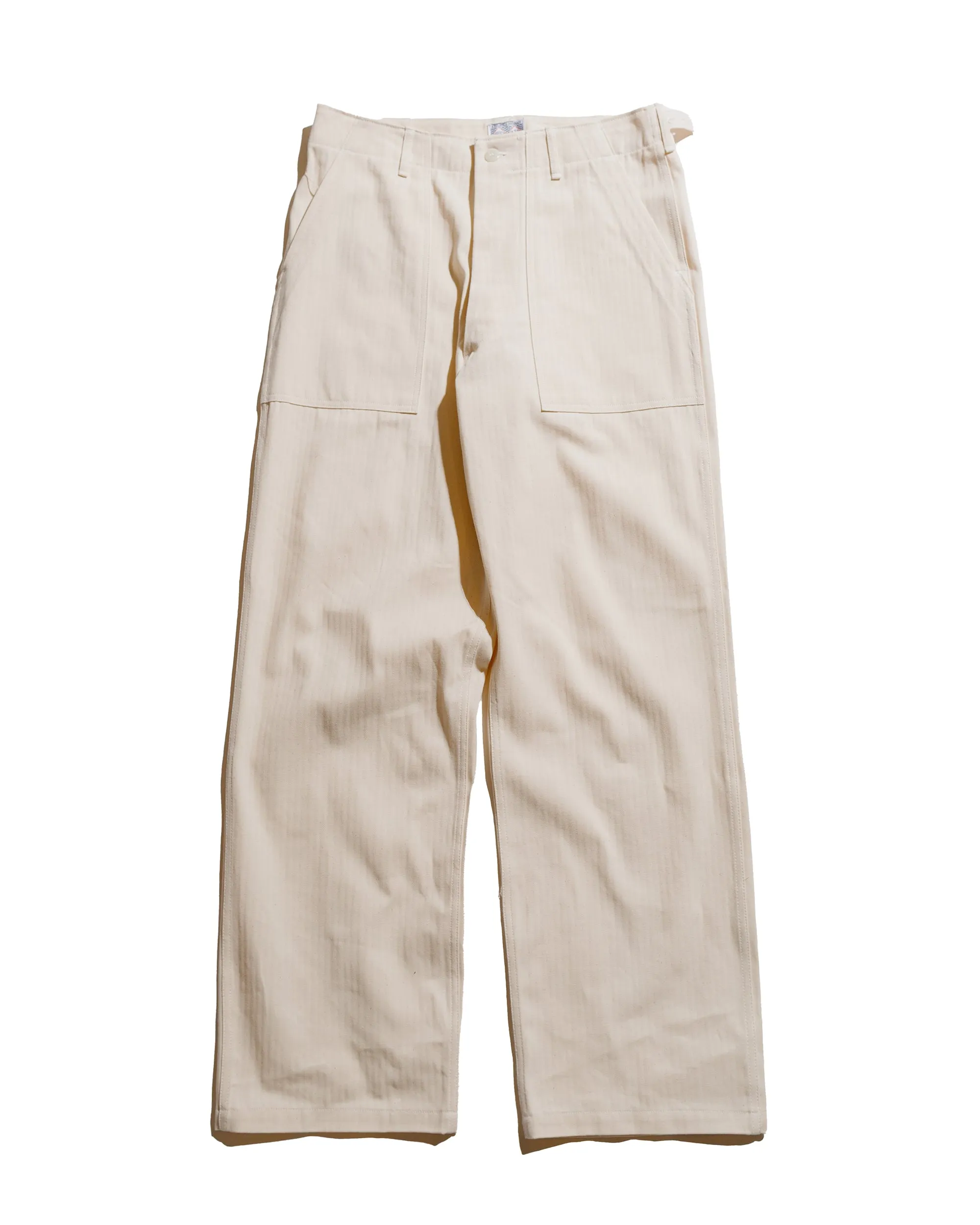 The Real McCoy's MP23017 Utility Trousers / White HBT Ecru sold by Lost & Found