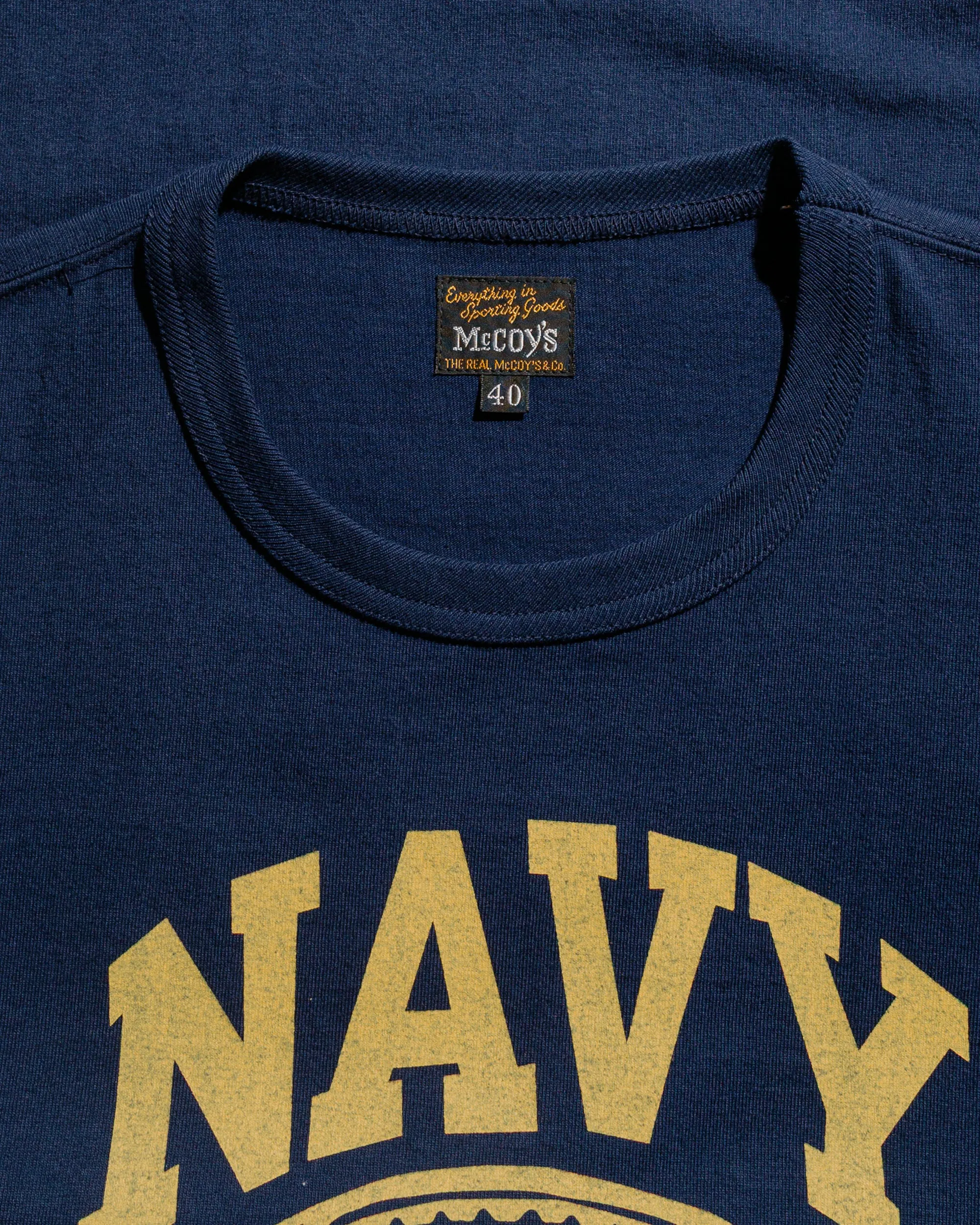 The Real McCoy's MC25010 Military Tee / Navy Football Navy sold by Lost & Found product image thumbnail 4