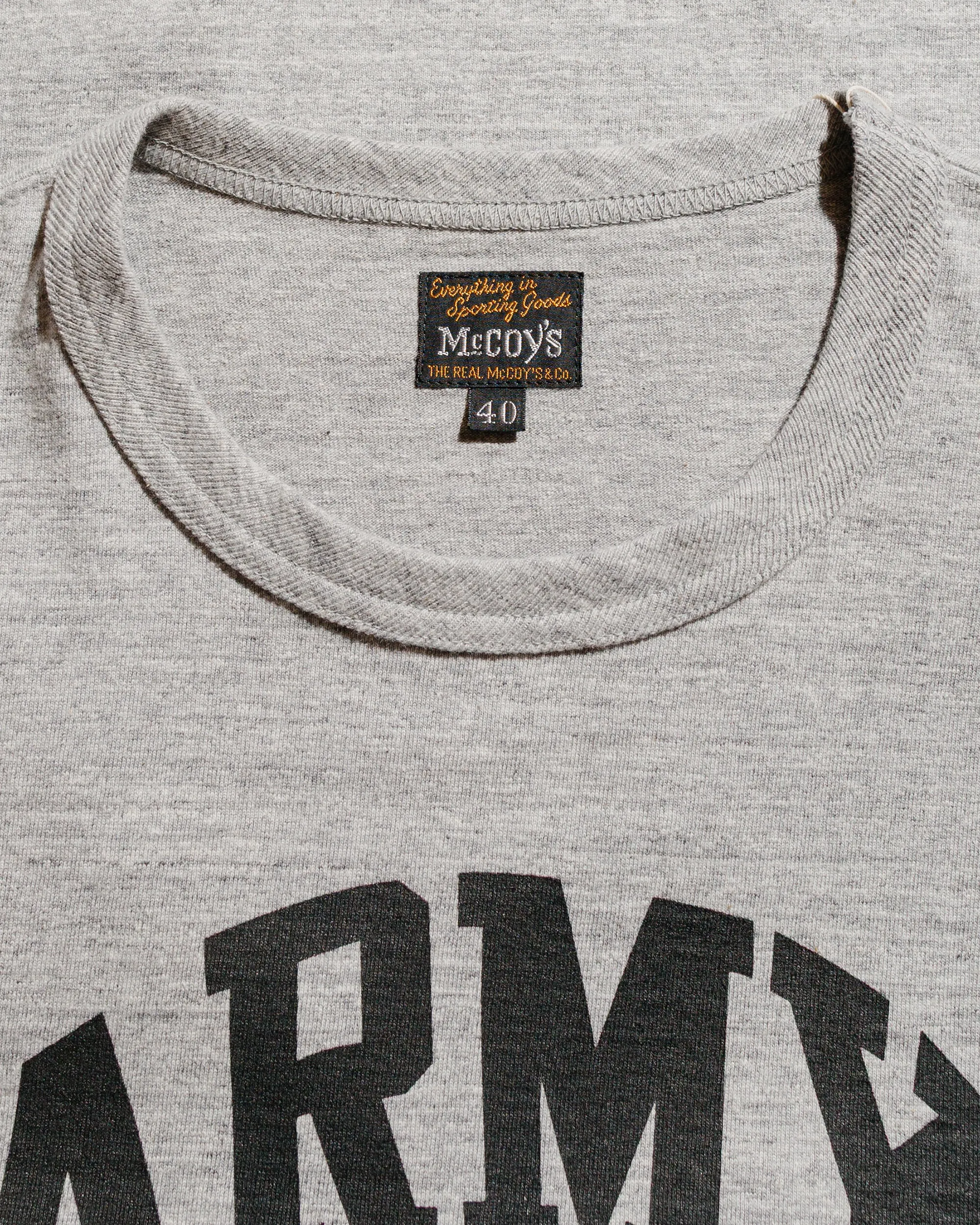 The Real McCoy's MC25009 Military Tee / Army Football Gray sold by Lost & Found product image thumbnail 4