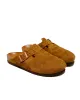 The Real McCoy's MA23012 Leather Foot-Support Clogs Raw Sienna sold by Lost & Found