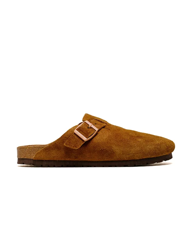 The Real McCoy's MA23012 Leather Foot-Support Clogs Raw Sienna sold by Lost & Found