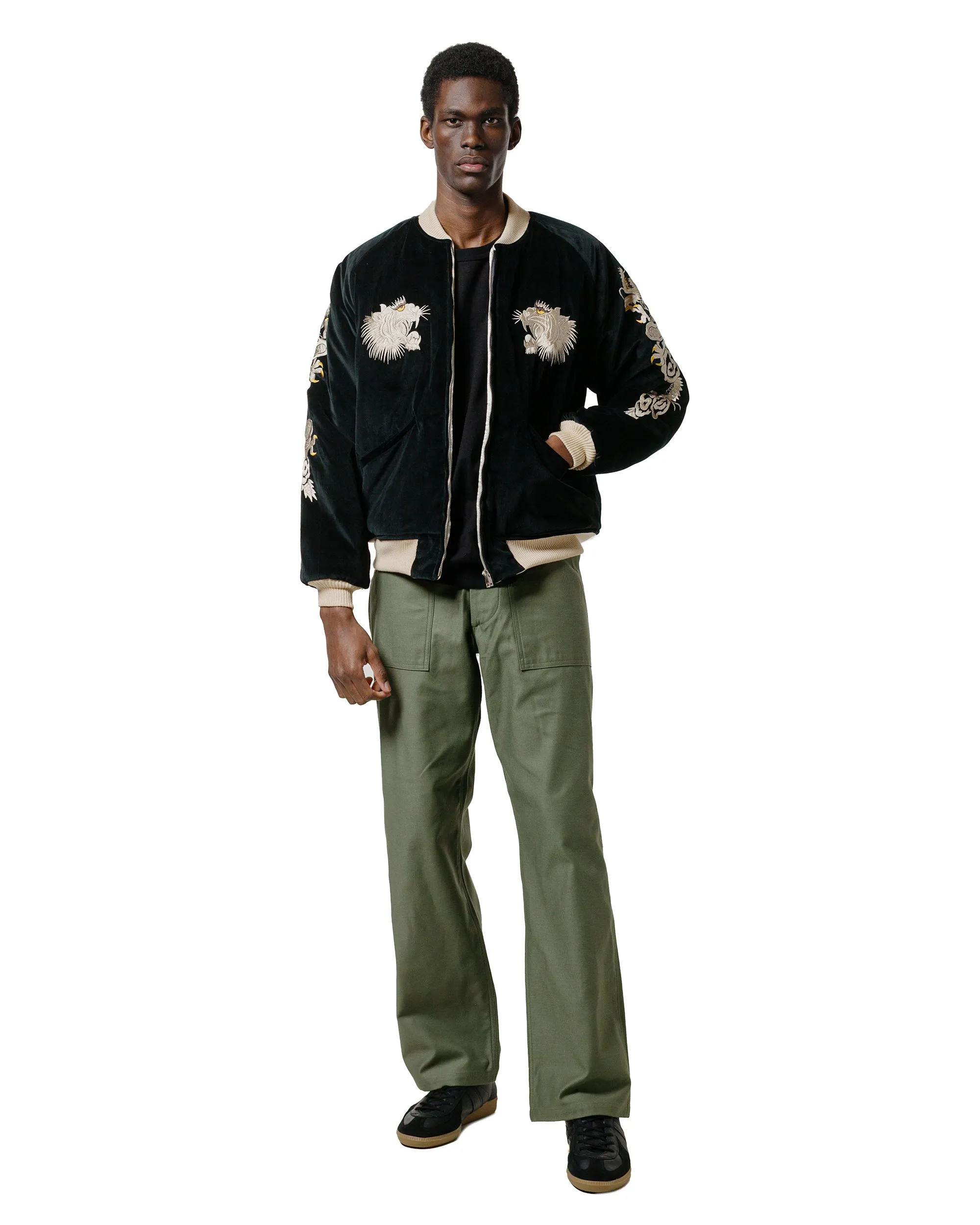 The Real McCoy's MP23003 Trousers, Men's, Cotton Sateen, OG-107 Olive sold by Lost & Found product image thumbnail 4