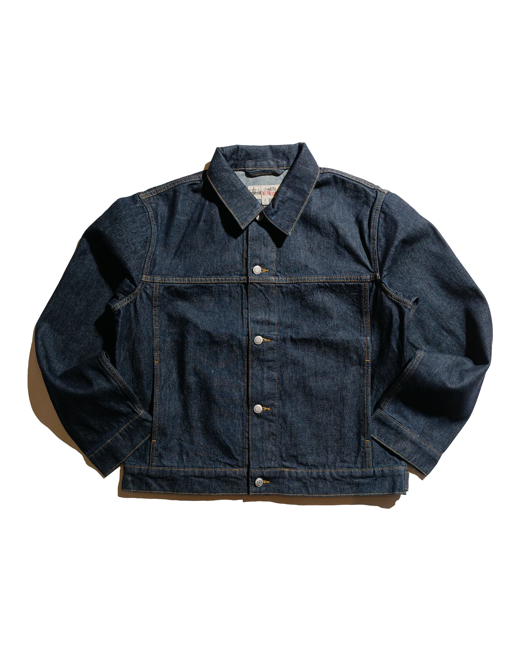 Stüssy Trucker Jacket Denim Rinsed Indigo sold by Lost & Found