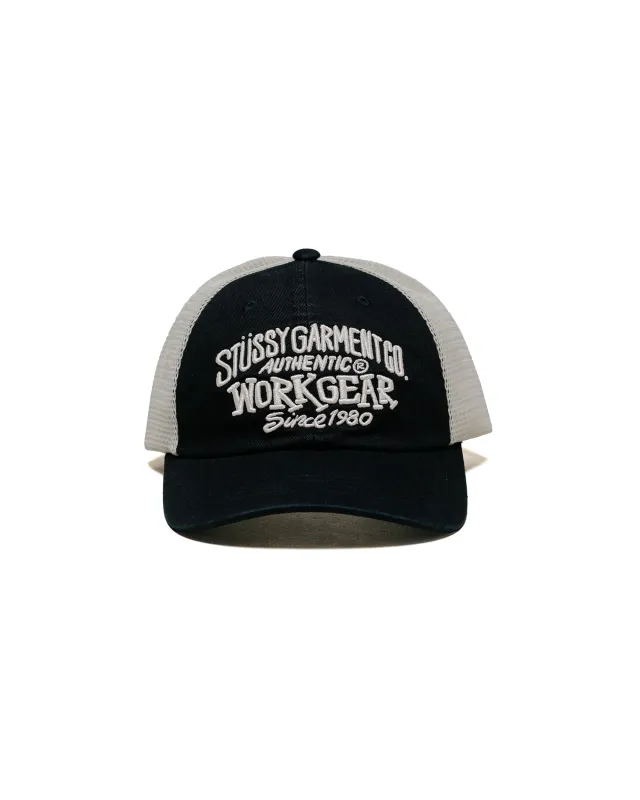 Stüssy Low Profile Workgear Strapback Cap Black made by Stussy