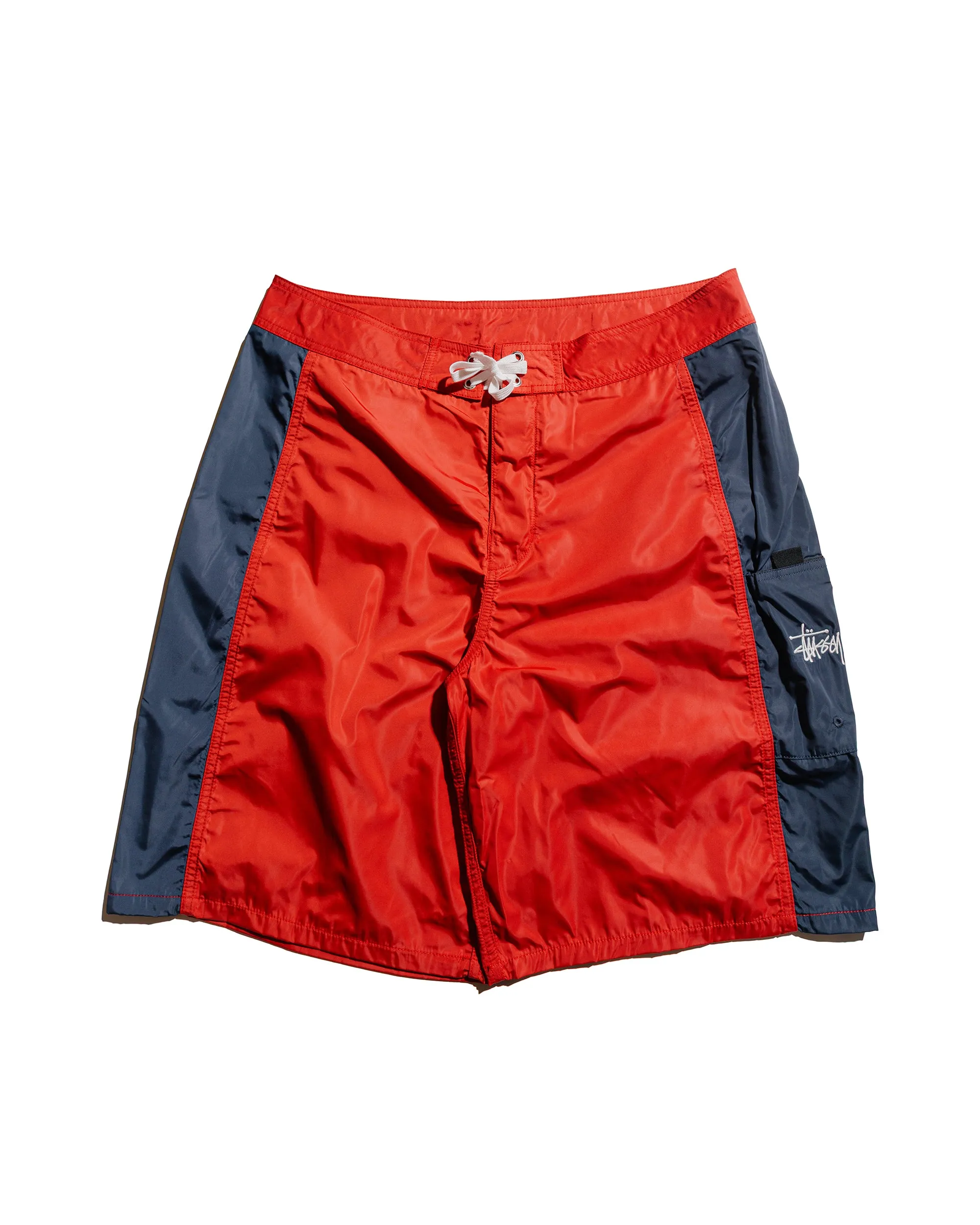 Stüssy Paneled Board Short Red sold by Lost & Found