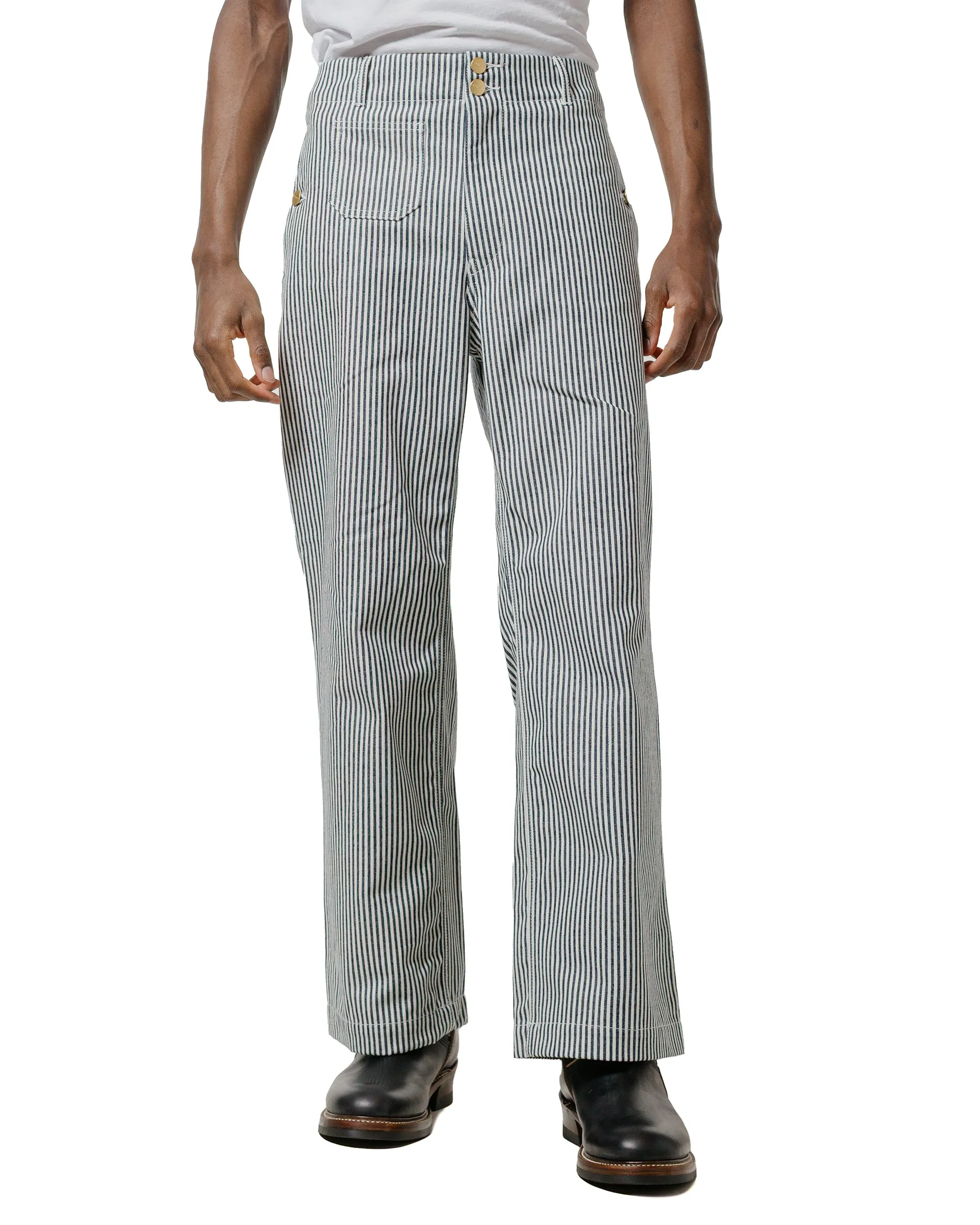 Junya Watanabe MAN Carhartt W.I.P. Striped Pant Indigo/White sold by Lost & Found product image thumbnail 2