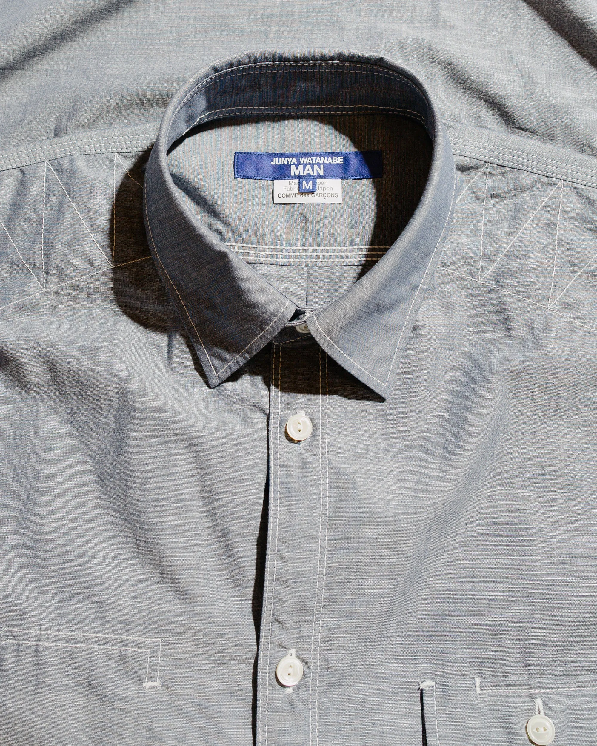 Junya Watanabe MAN Chambray Shirt Grey sold by Lost & Found product image thumbnail 5