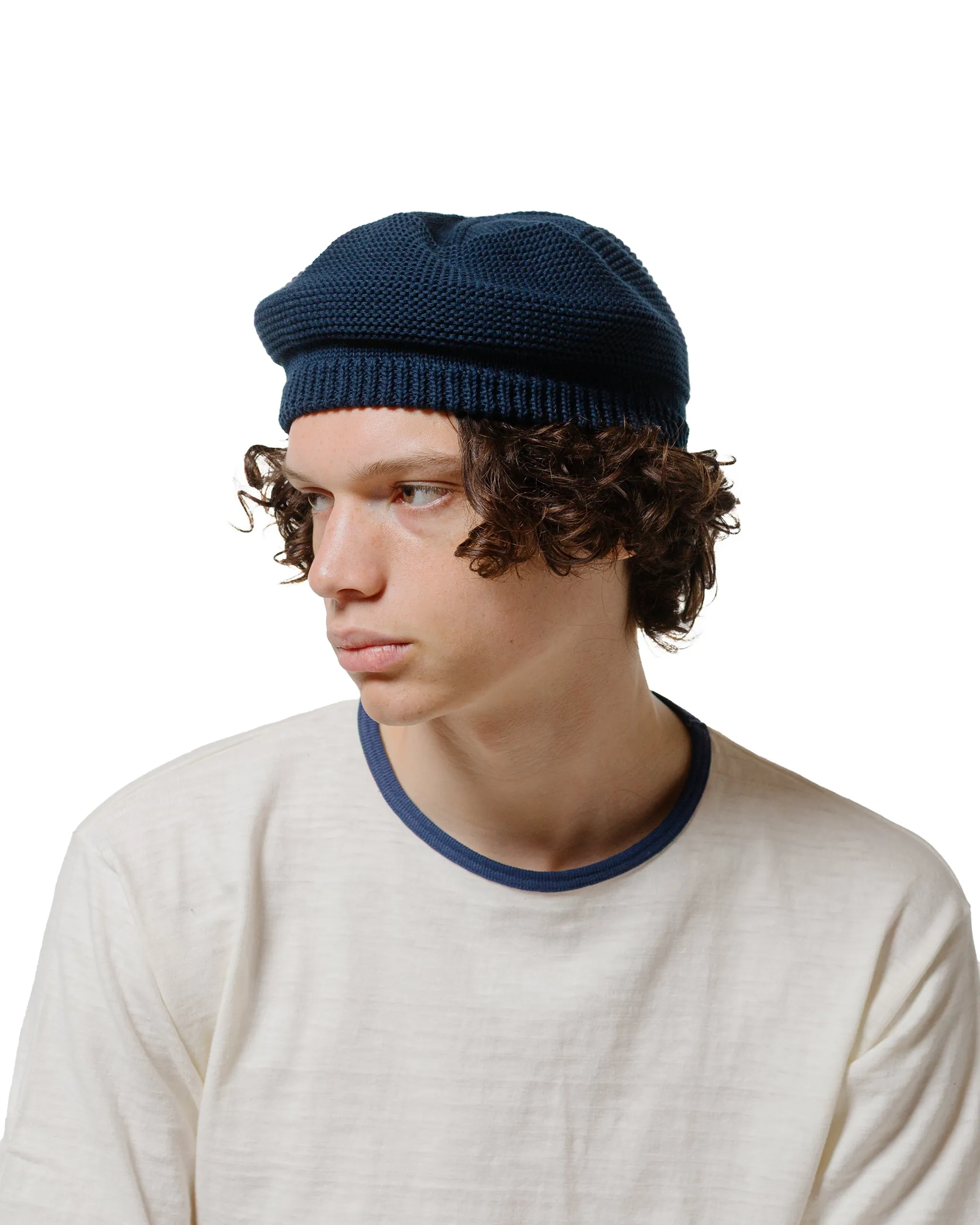 Found Feather Knit Beret Hat Cotton Knit Navy sold by Lost & Found product image thumbnail 2