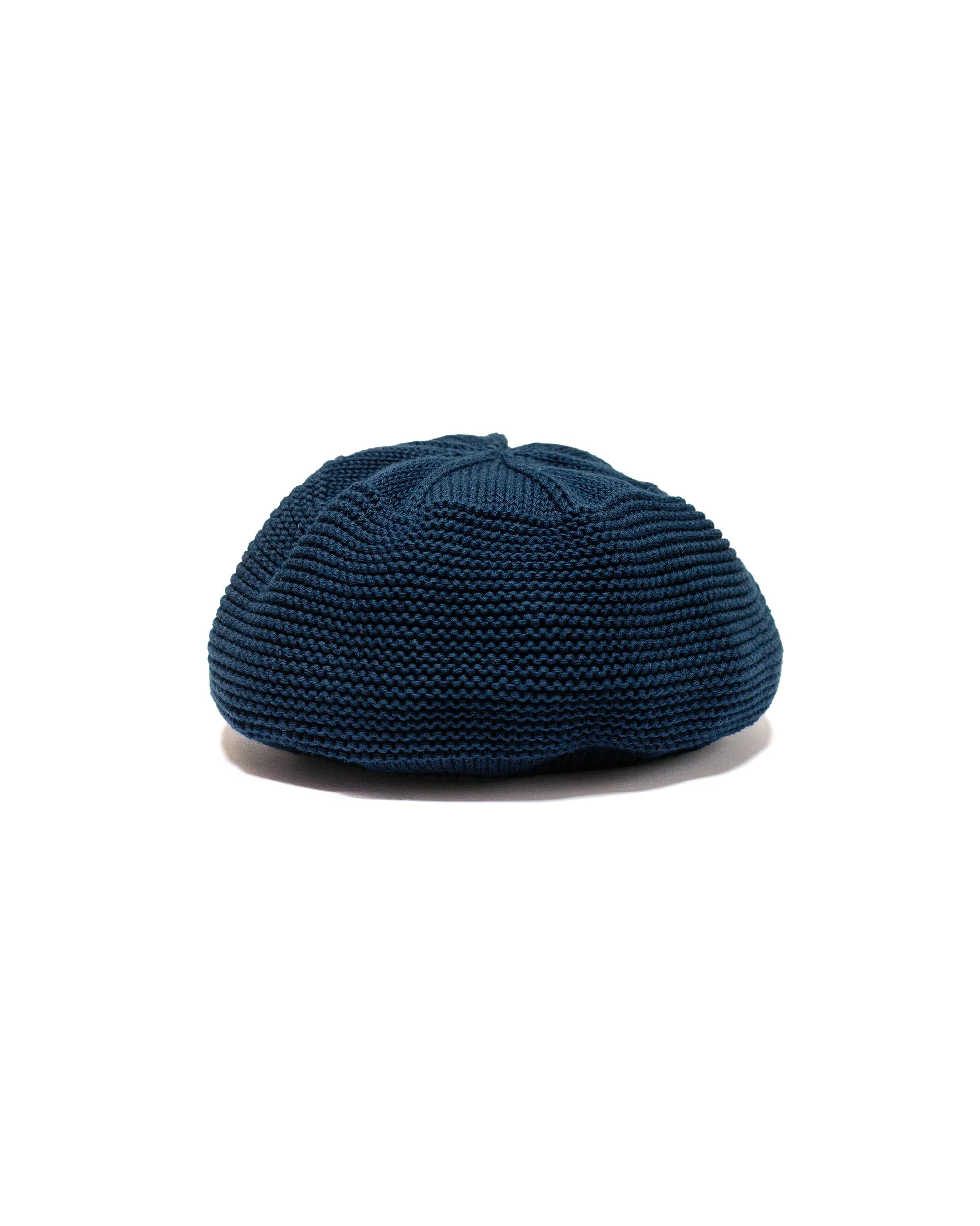 Found Feather Knit Beret Hat Cotton Knit Navy sold by Lost & Found