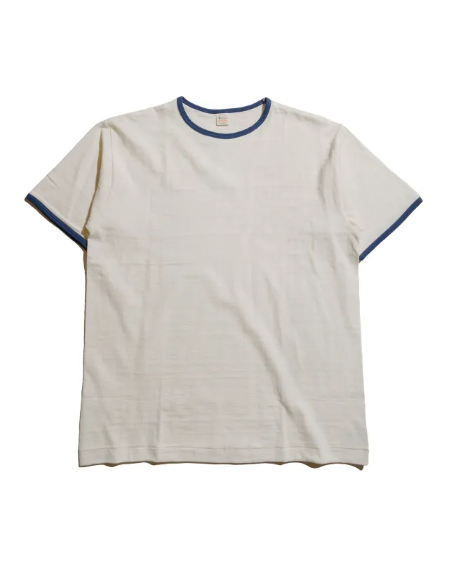 Warehouse Lot. 4059 Ringer T Plain Cream/Navy sold by Lost & Found