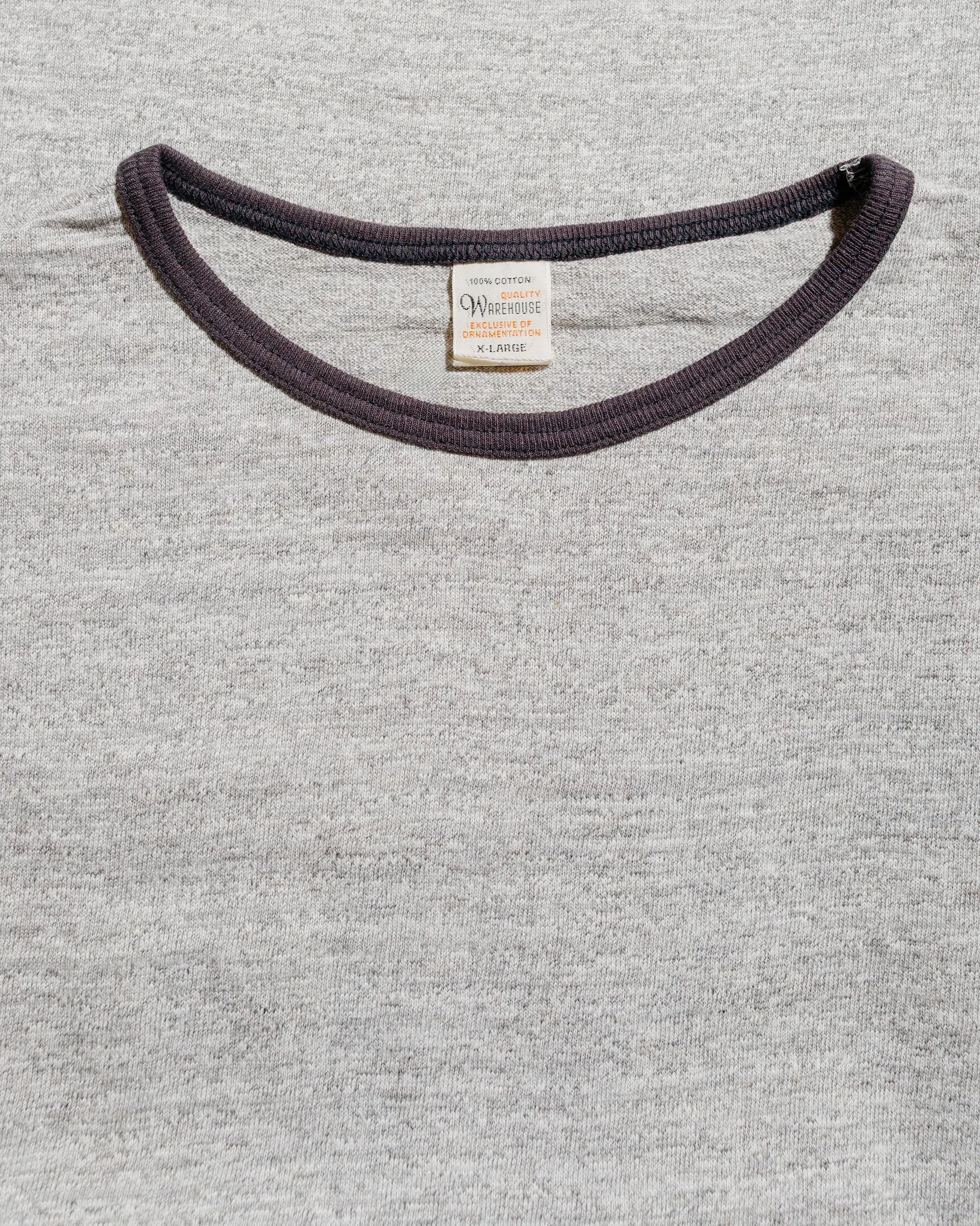 Warehouse Lot. 4059 Ringer T Plain Heather Gray/Black sold by Lost & Found product image thumbnail 4