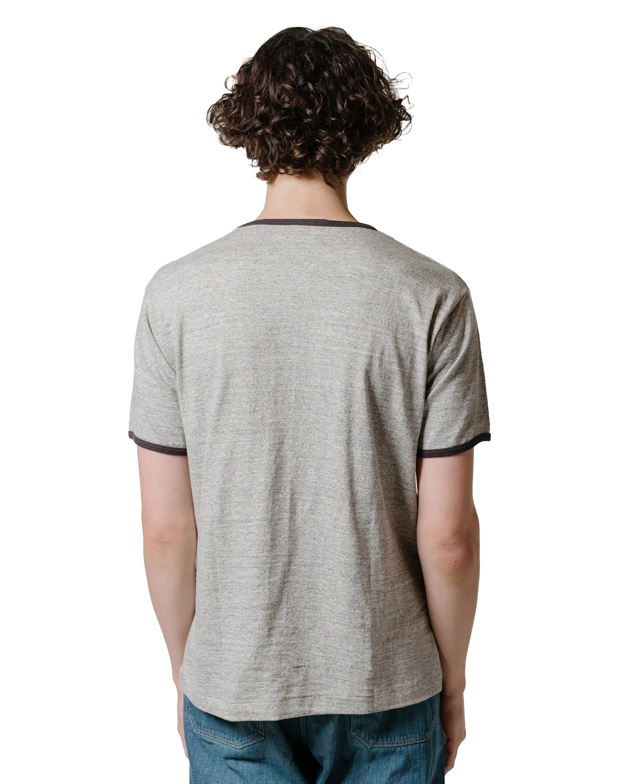 Warehouse Lot. 4059 Ringer T Plain Heather Gray/Black sold by Lost & Found product image thumbnail 3