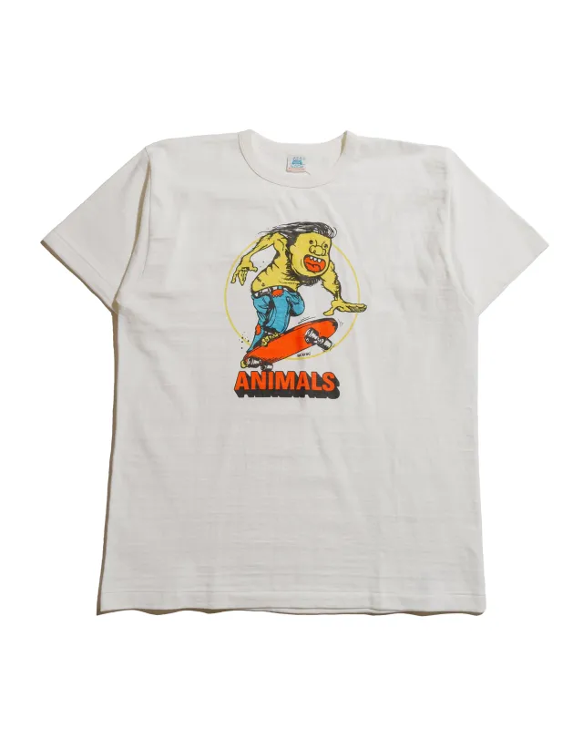 Warehouse Lot. JG-CS06 Animal Skater T Off White sold by Lost & Found