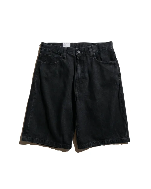 Carhartt W.I.P. Landon Short Denim Black Stone Washed sold by Lost & Found