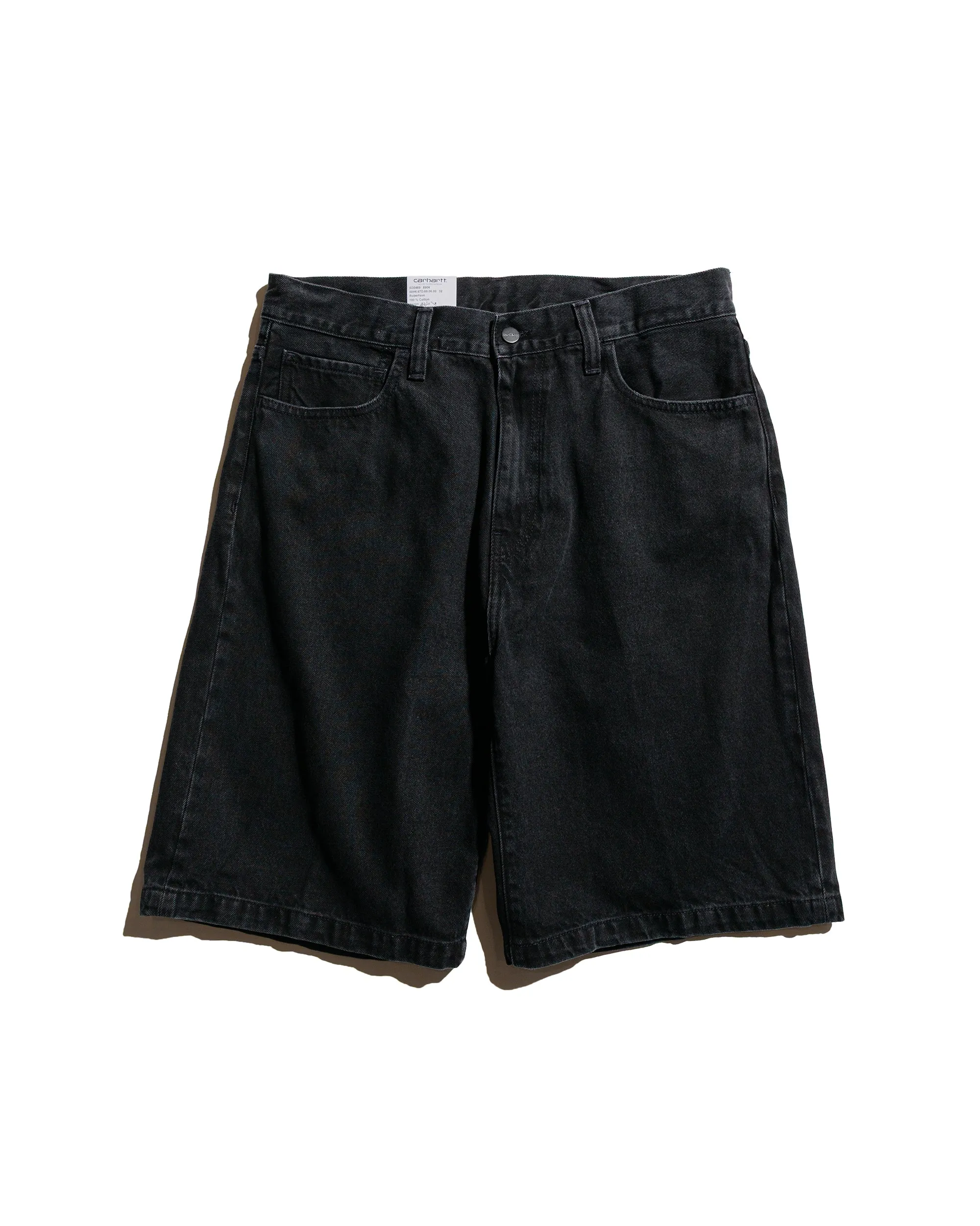 Carhartt W.I.P. Landon Short Denim Black Stone Washed sold by Lost & Found