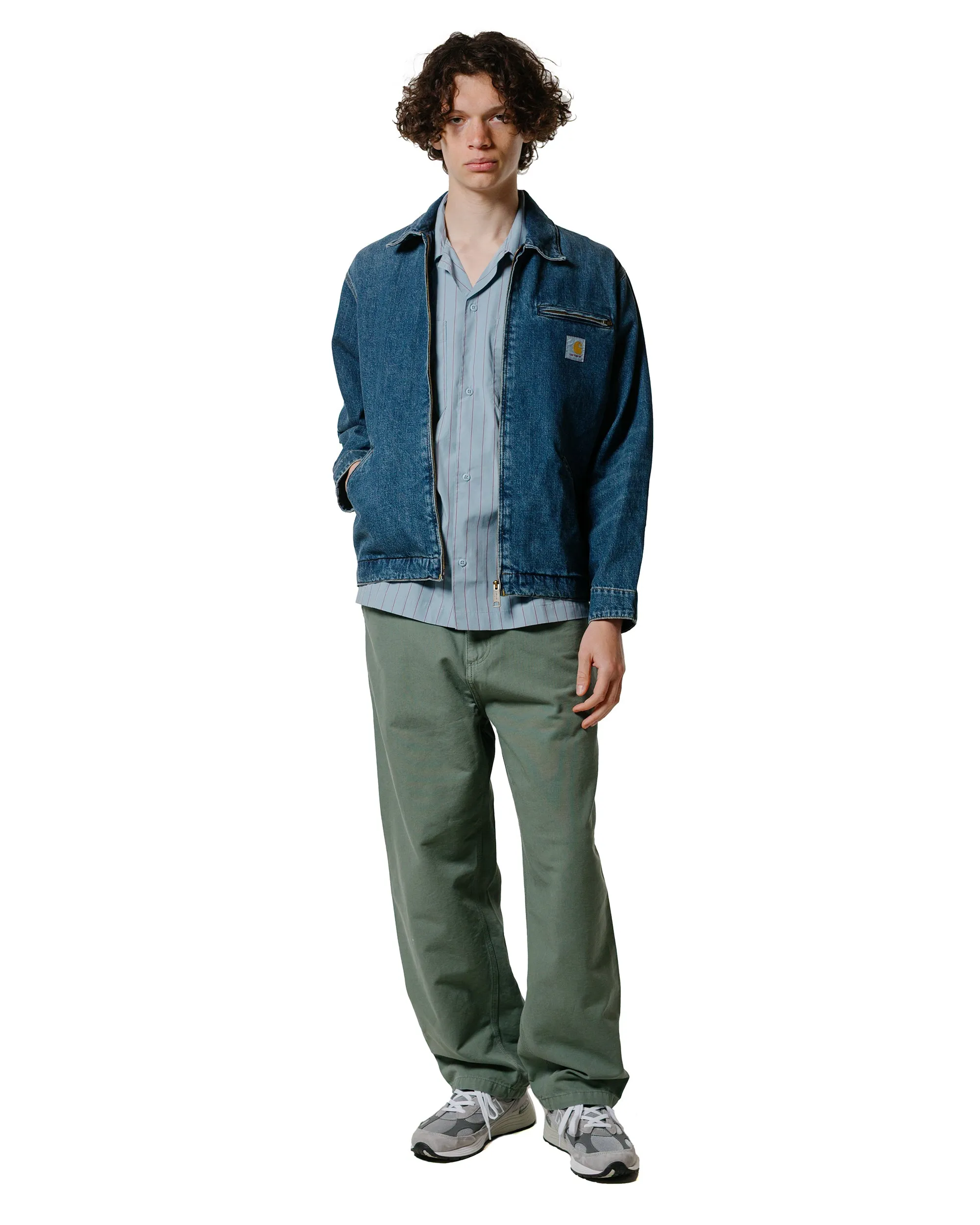 Carhartt W.I.P. S/S Hendry Shirt Frosted Blue/Mulberry Seaton Stripe sold by Lost & Found product image thumbnail 4