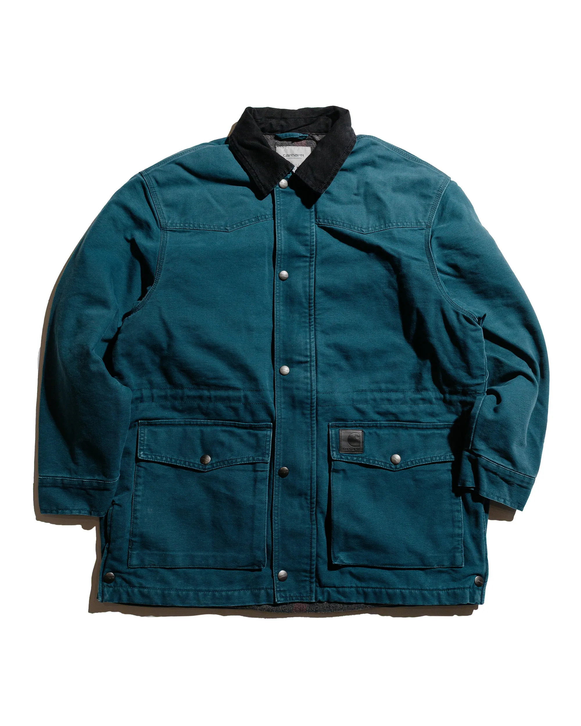 Carhartt W.I.P. OG Santa Fe Coat Deep Lagoon/Black Stone Canvas sold by Lost & Found
