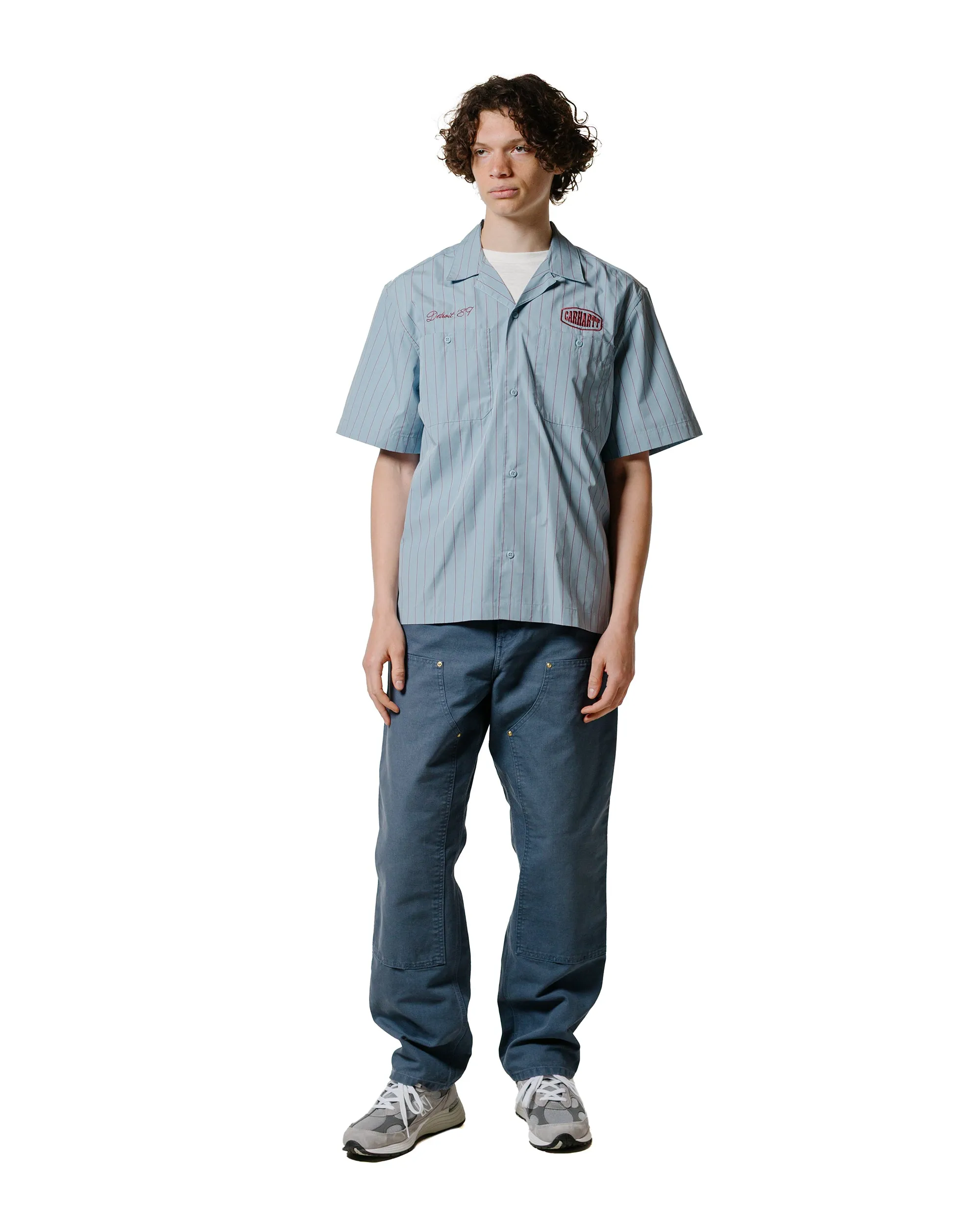 Carhartt W.I.P. Double Knee Pant Canvas Dusky Blue Stone Canvas sold by Lost & Found product image thumbnail 4