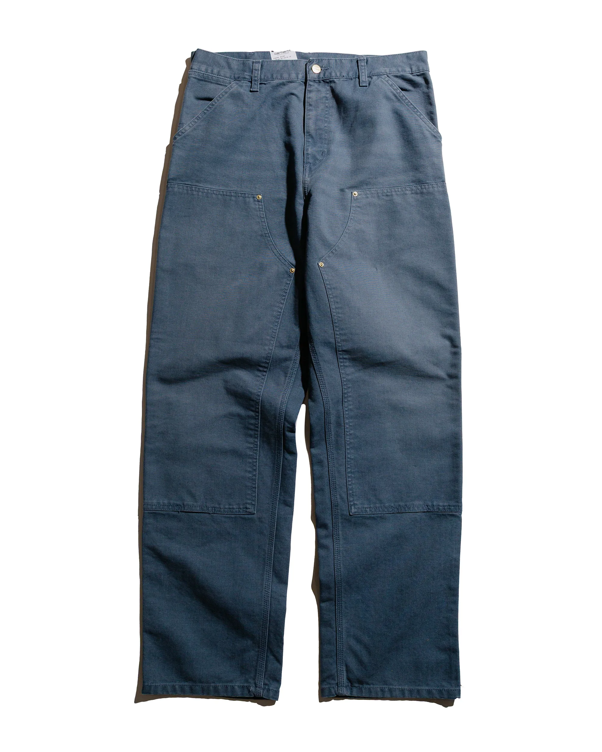 Carhartt W.I.P. Double Knee Pant Canvas Dusky Blue Stone Canvas sold by Lost & Found