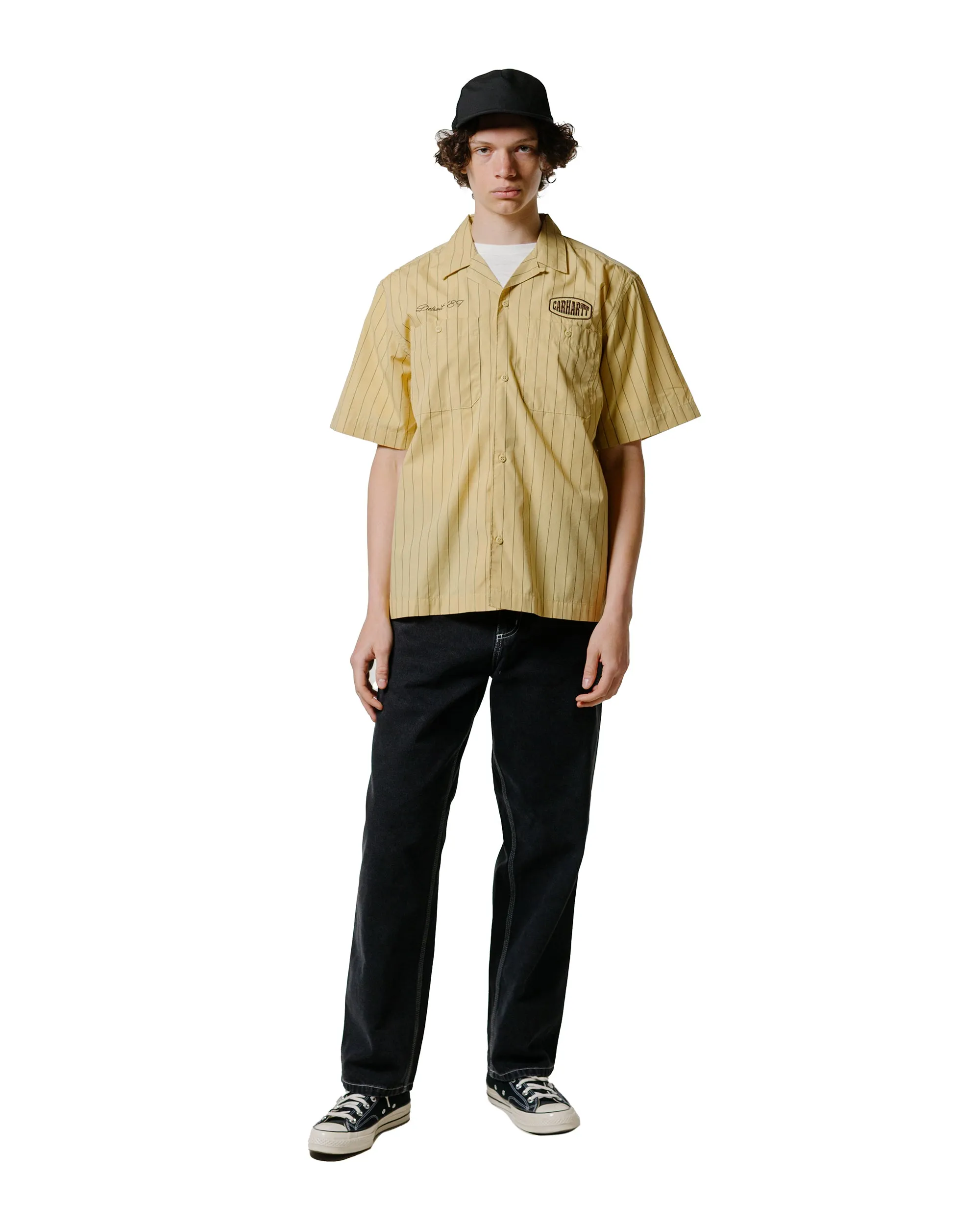 Carhartt W.I.P. S/S Hendry Shirt Straw/Liberica Seaton Stripe sold by Lost & Found product image thumbnail 4