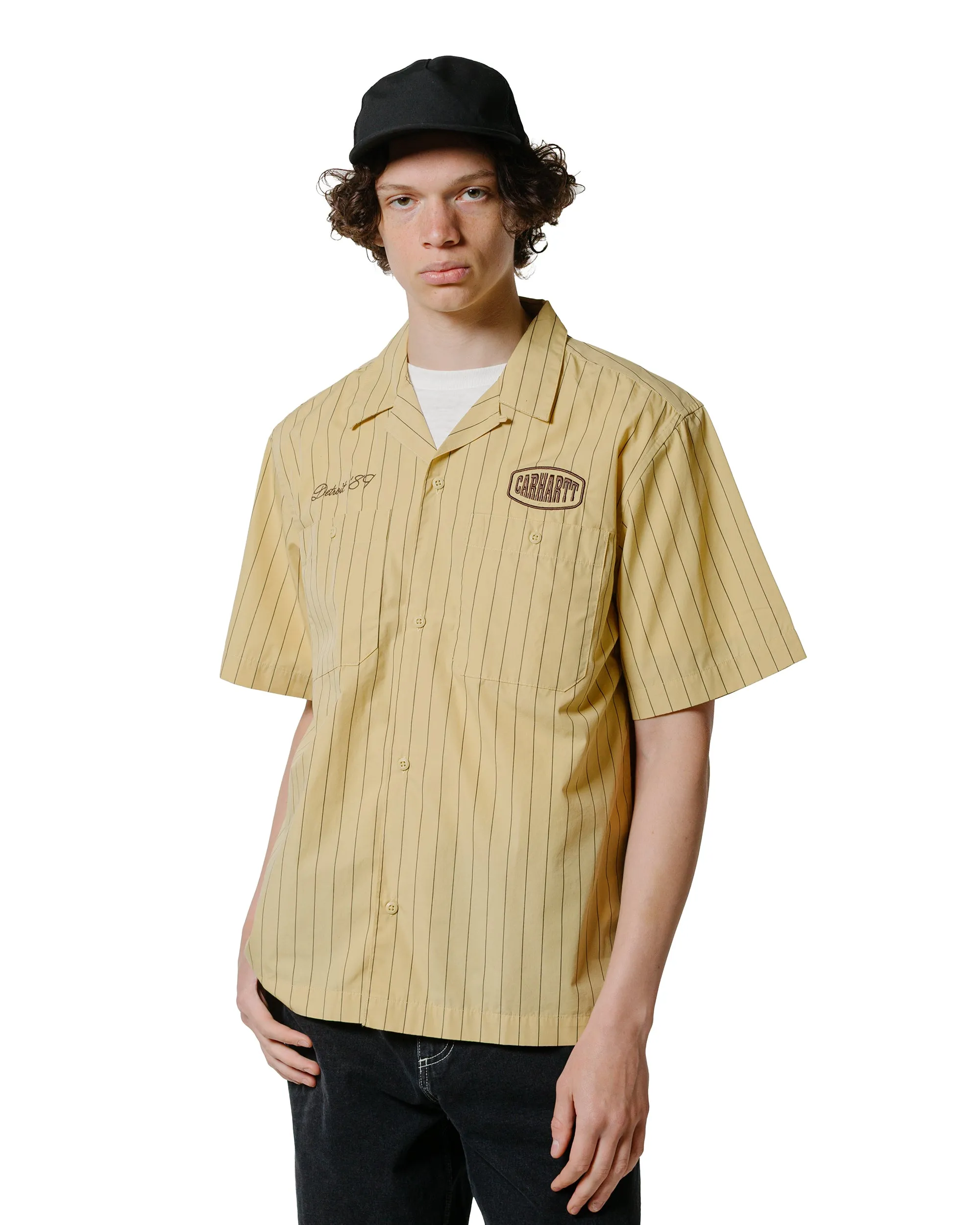 Carhartt W.I.P. S/S Hendry Shirt Straw/Liberica Seaton Stripe sold by Lost & Found product image thumbnail 2