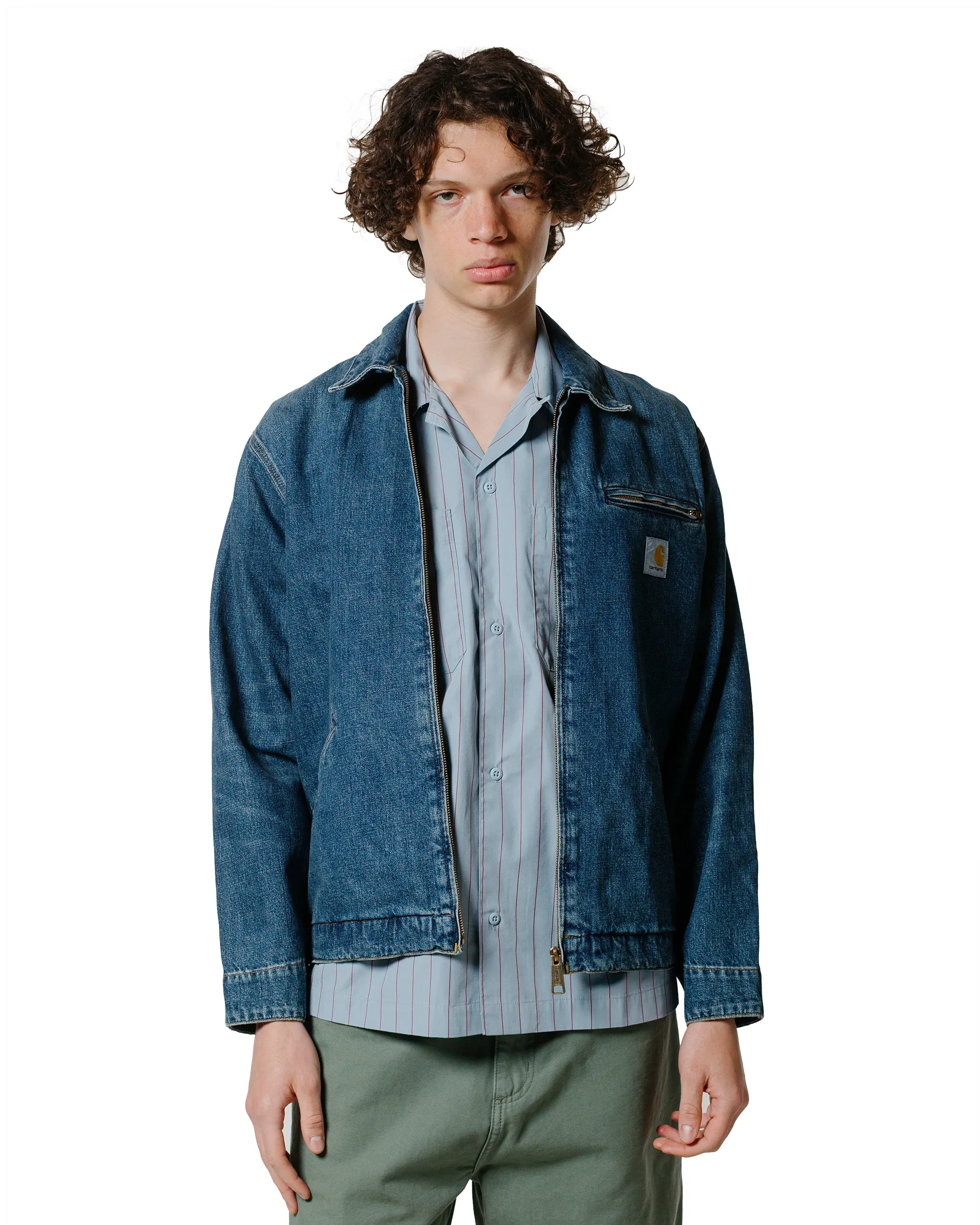 Carhartt W.I.P. OG Detroit Jacket Camano Denim Blue Dark Used Wash sold by Lost & Found product image thumbnail 2