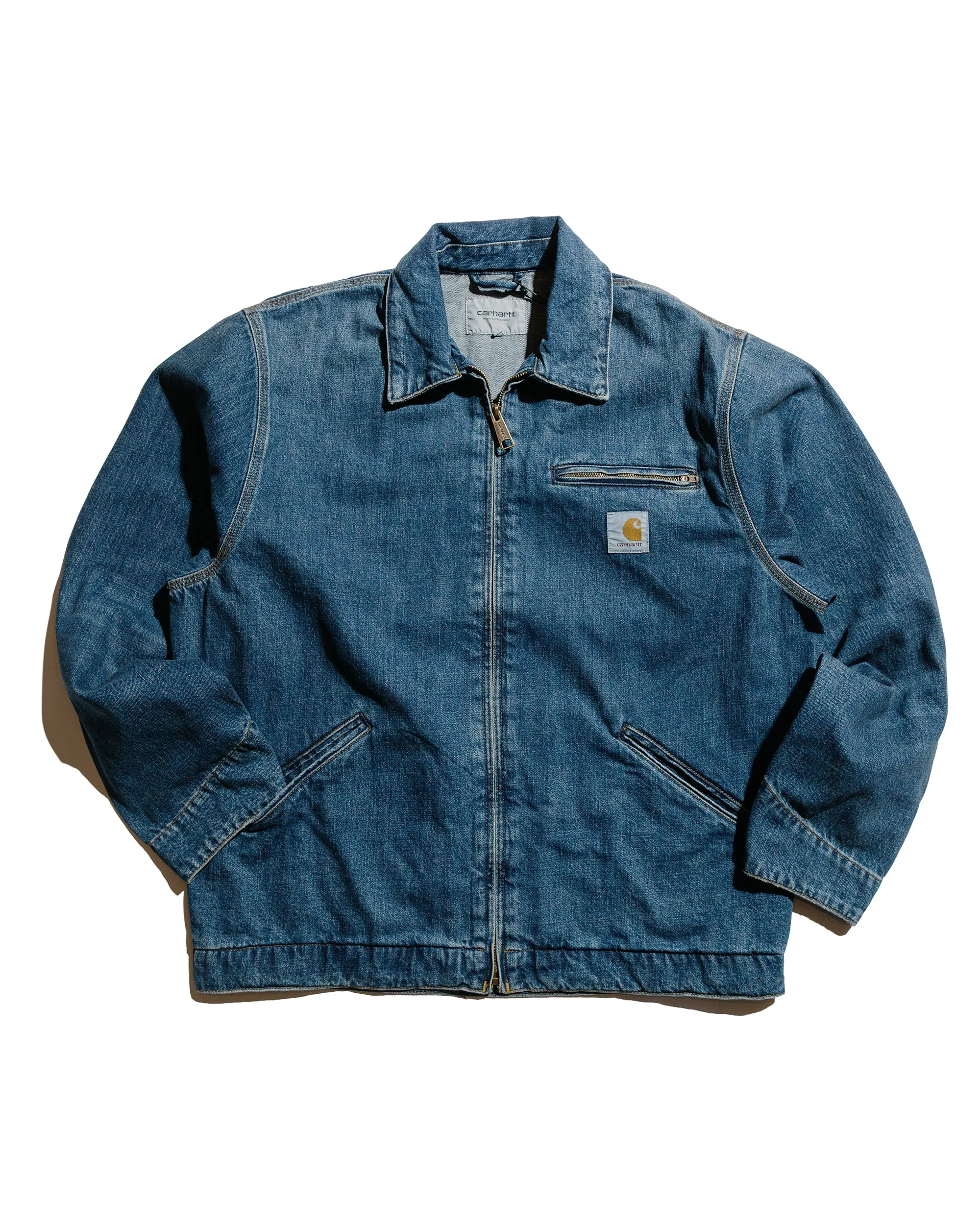 Carhartt W.I.P. OG Detroit Jacket Camano Denim Blue Dark Used Wash sold by Lost & Found